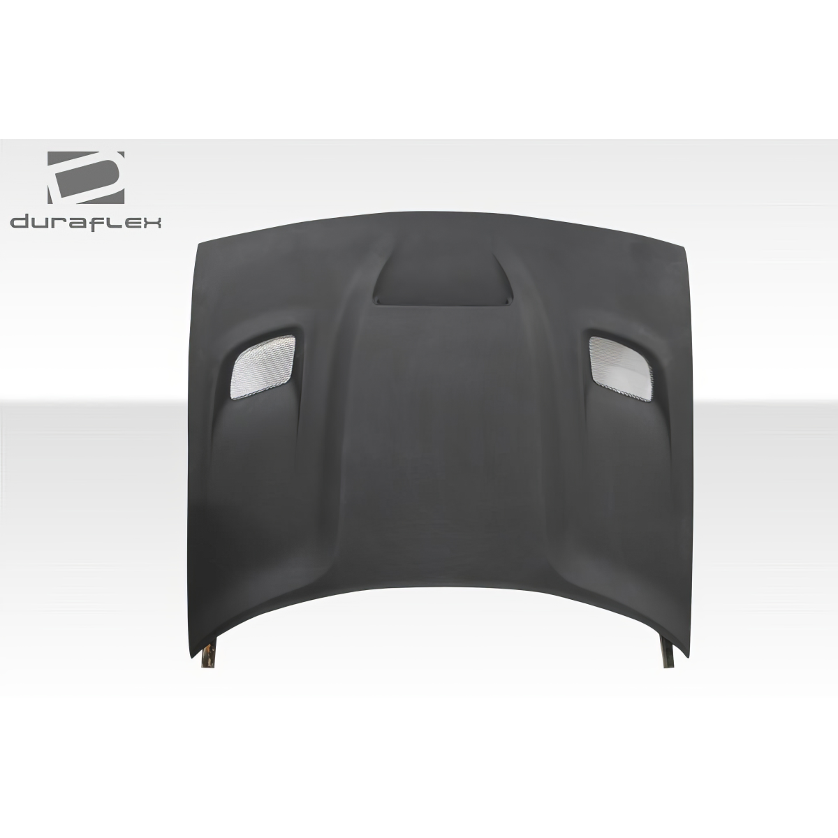 Modify your Dodge Challenger 2008 with our Exterior/Hoods - Front view of automotive hood at zero degrees angle