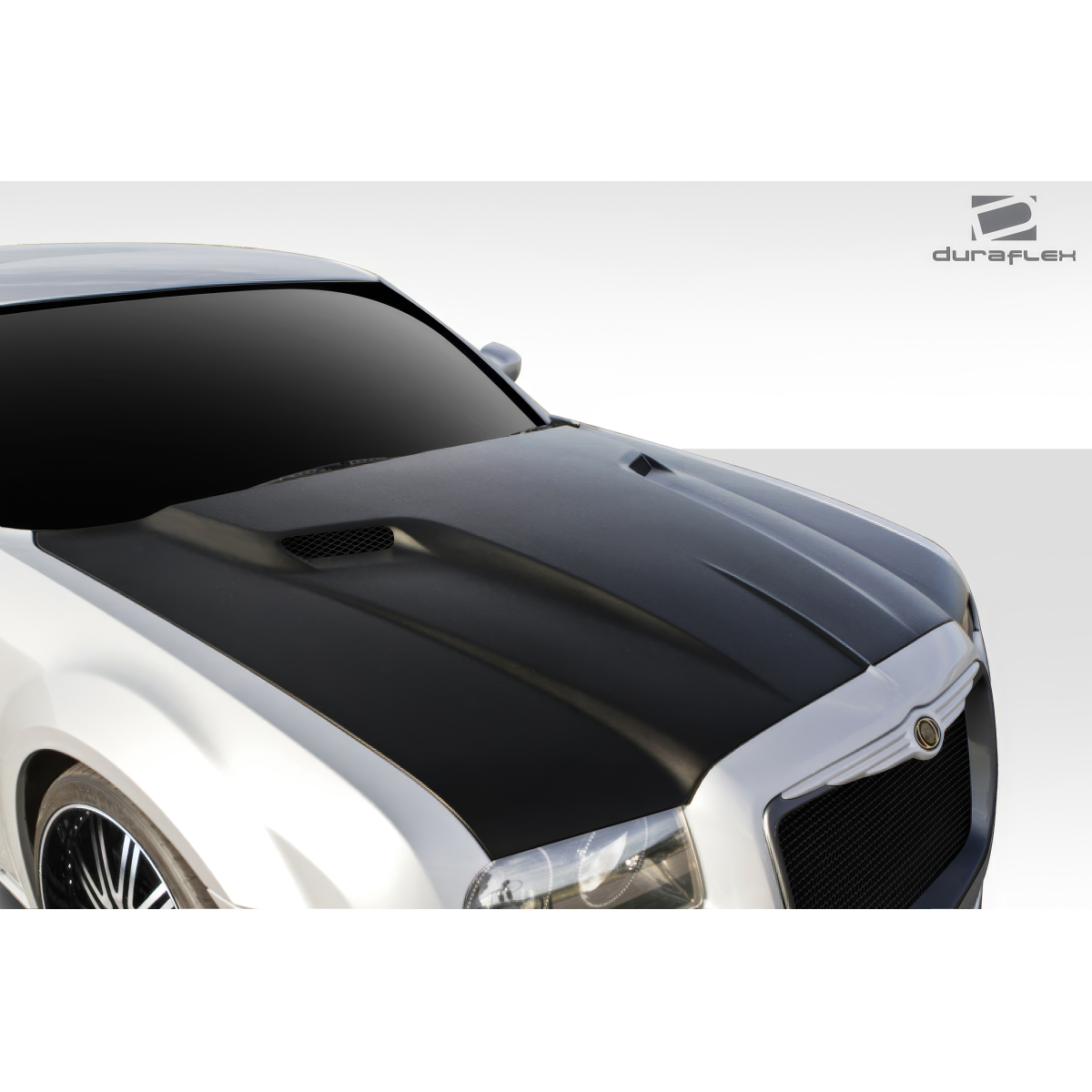 Modify your Chrysler 300 2005 with our Exterior/Hoods - Angled view of the vehicle hood from above