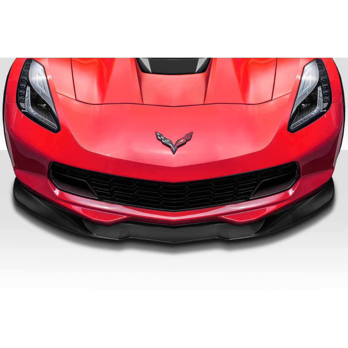 Modify your Chevrolet Corvette 2014 with our Exterior/Complete Body Kits - Front view of the Chevrolet Corvette C7 at eye level