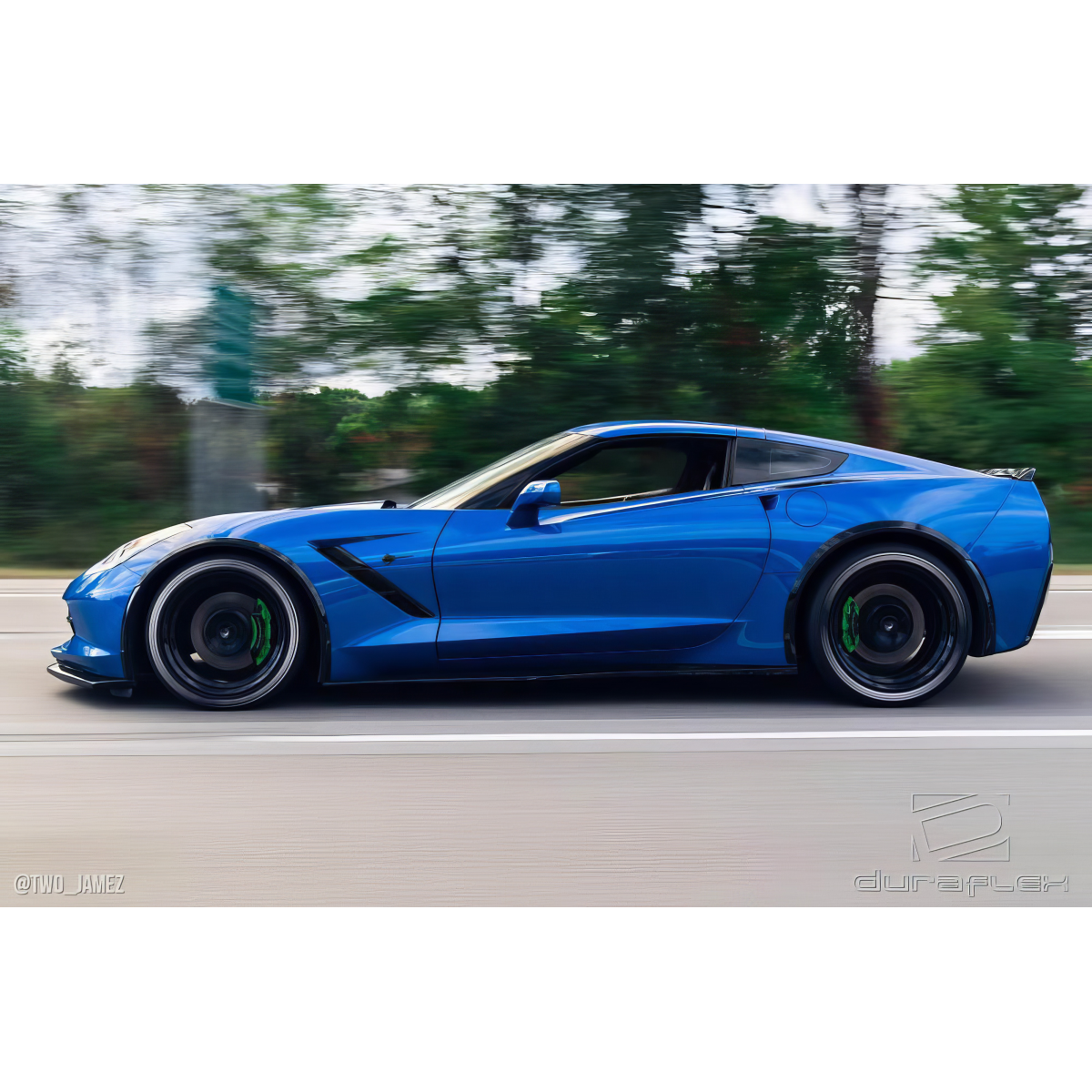 Modify your Chevrolet Corvette 2014 with our Exterior/Fenders - Side view angle of the vehicle in motion