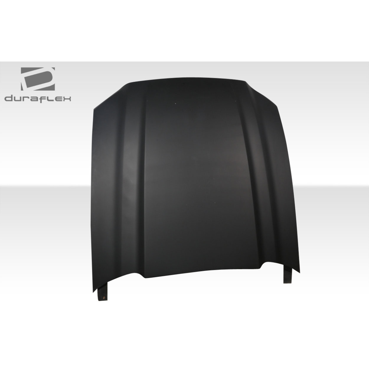 Modify your Ford Mustang 2013 with our Exterior/Hoods - Front view of a car hood at a straight angle