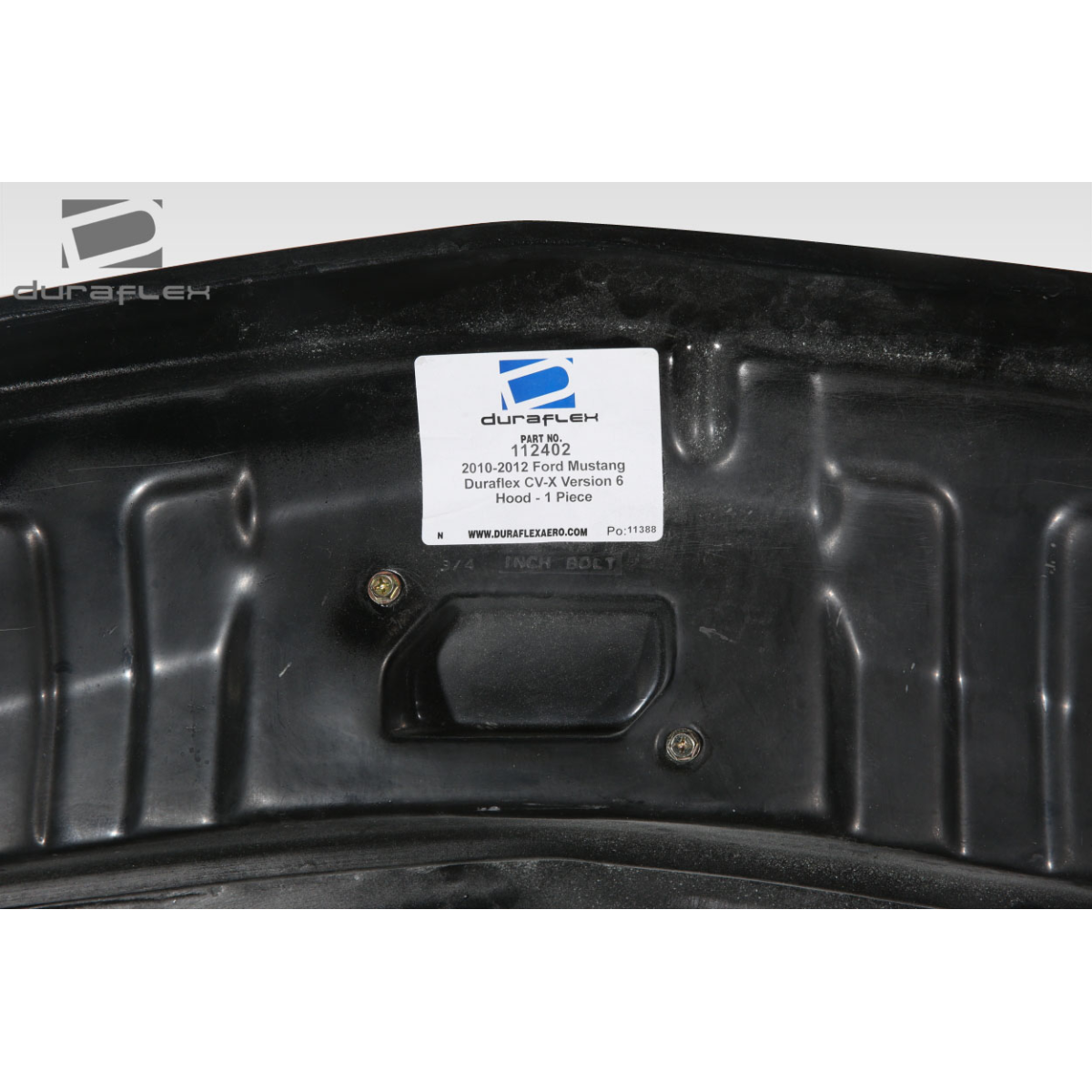 Modify your Ford Mustang 2010 with our Exterior/Hoods - Top view of the part showing details clearly