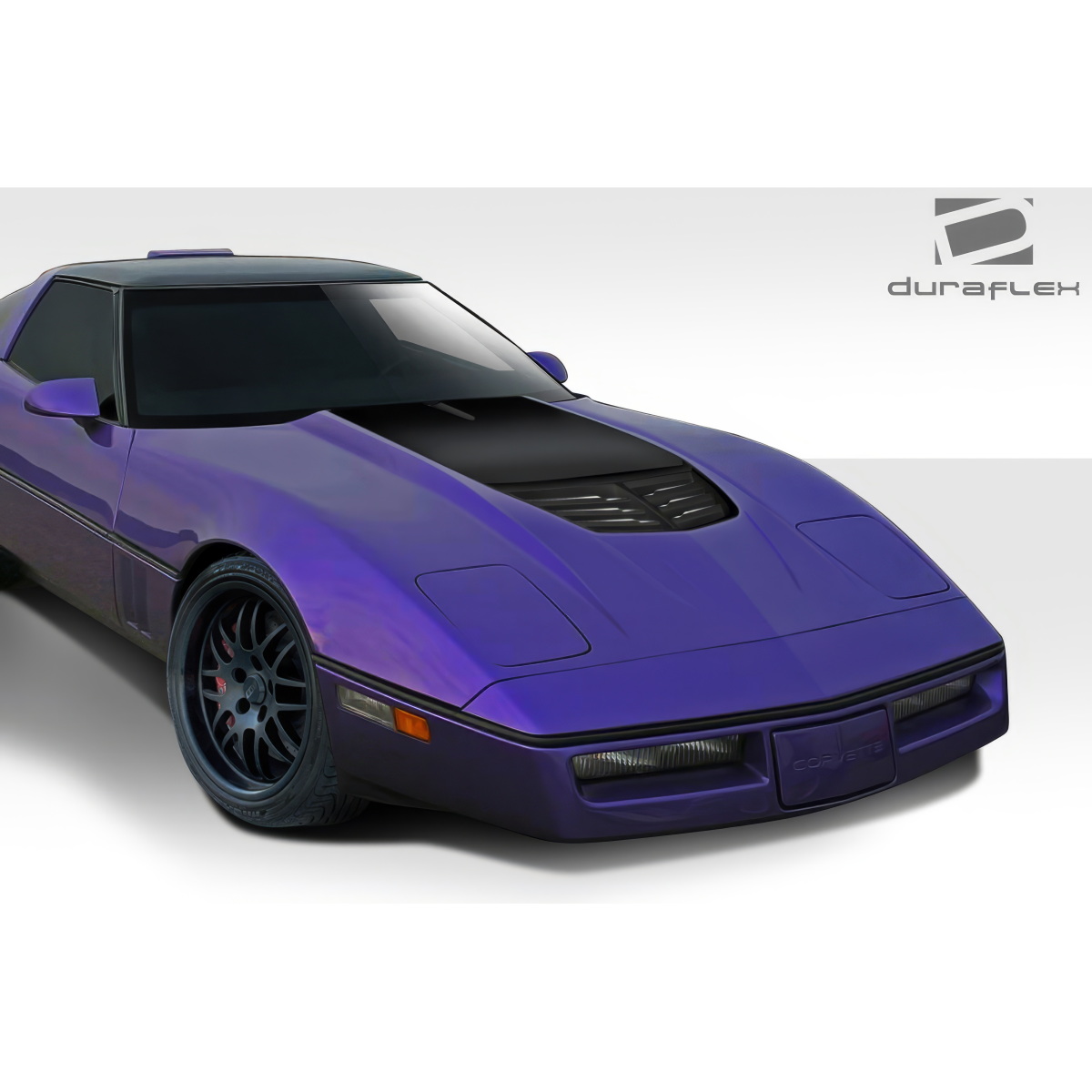 Modify your Chevrolet Corvette 1985 with our Exterior/Hoods - Angled view showing front hood and windshield