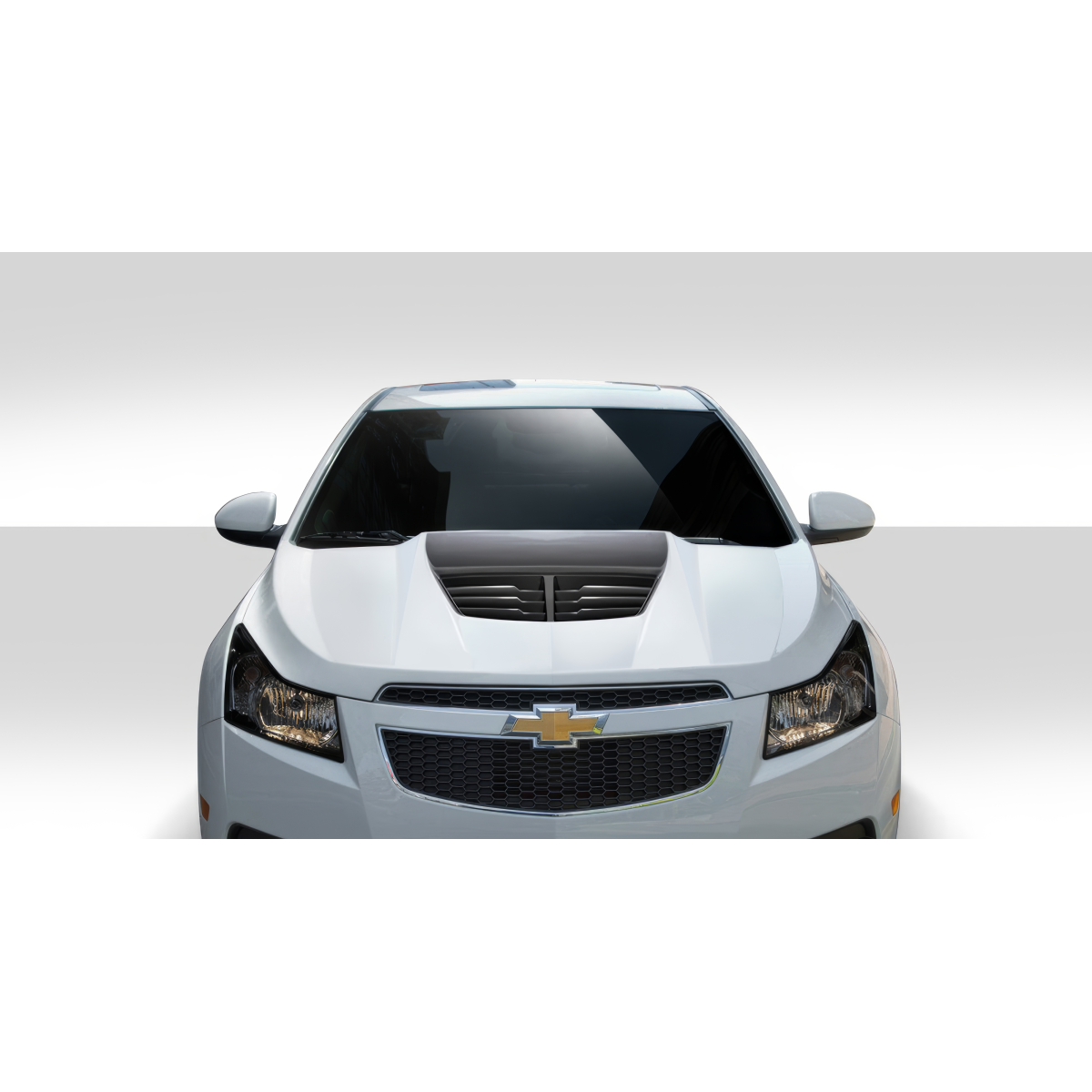 Modify your Chevrolet Cruze 2011 with our Exterior/Hoods - Front view of vehicle at eye level angle