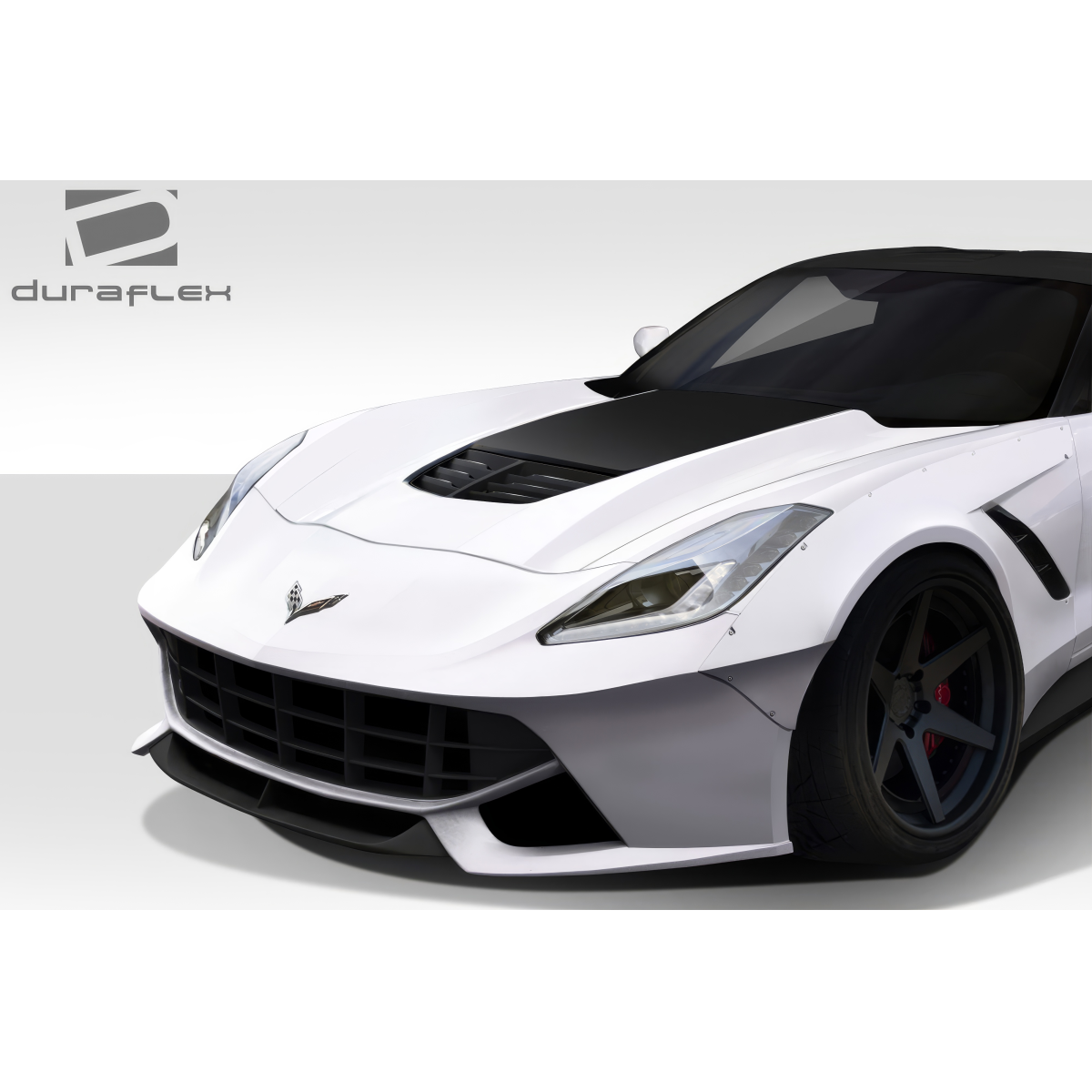 Modify your Chevrolet Corvette 2014 with our Exterior/Hoods - Front three quarter view of vehicle