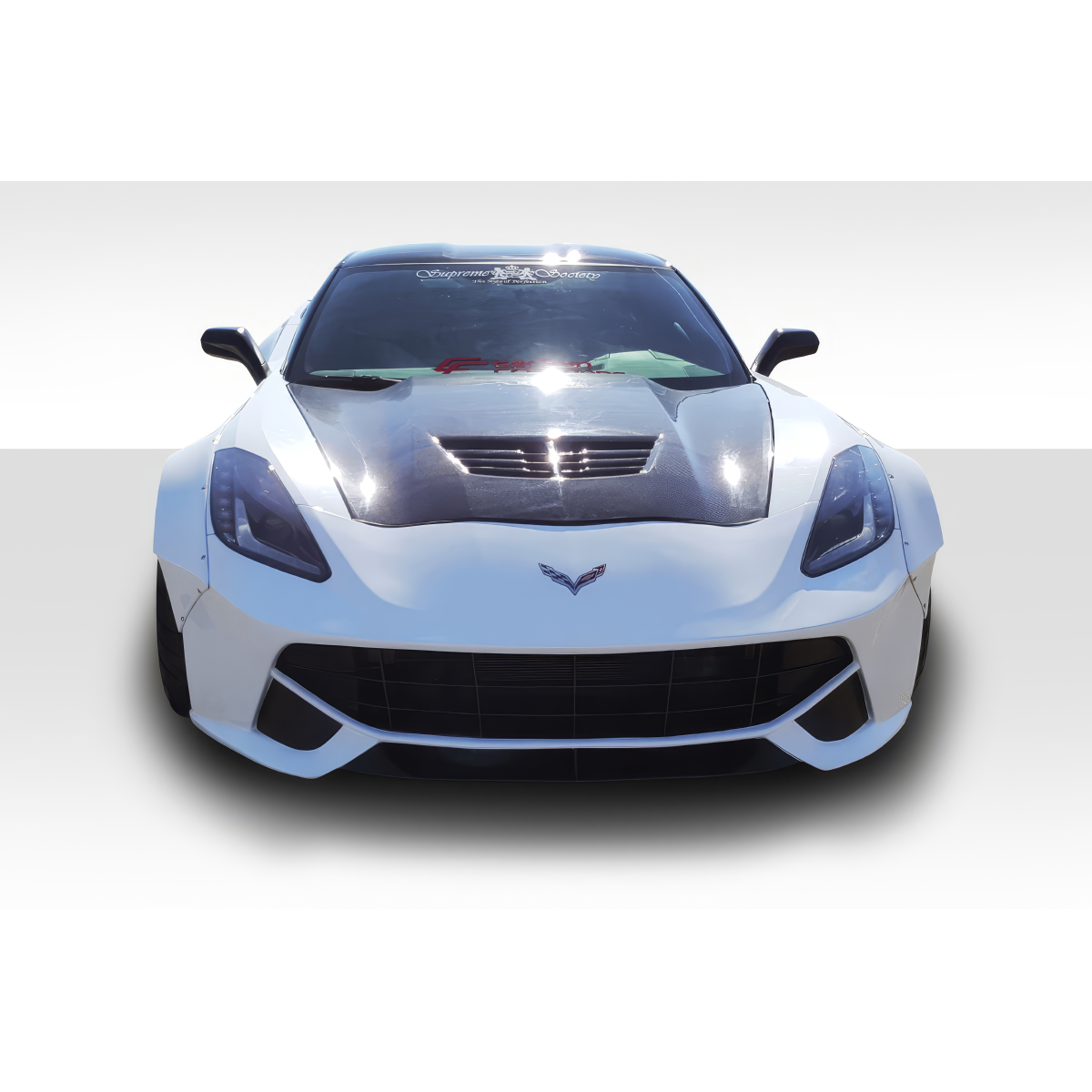 Modify your Chevrolet Corvette 2014 with our Exterior/Complete Body Kits - Front view of vehicle at eye level angle