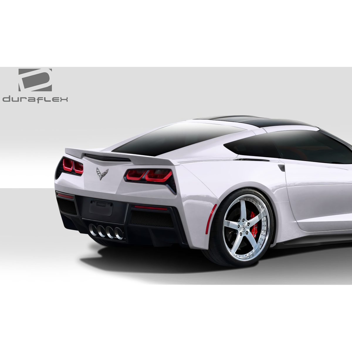 Modify your Chevrolet Corvette 2014 with our Exterior/Complete Body Kits - Rear angle showcasing rear bumper and diffuser design