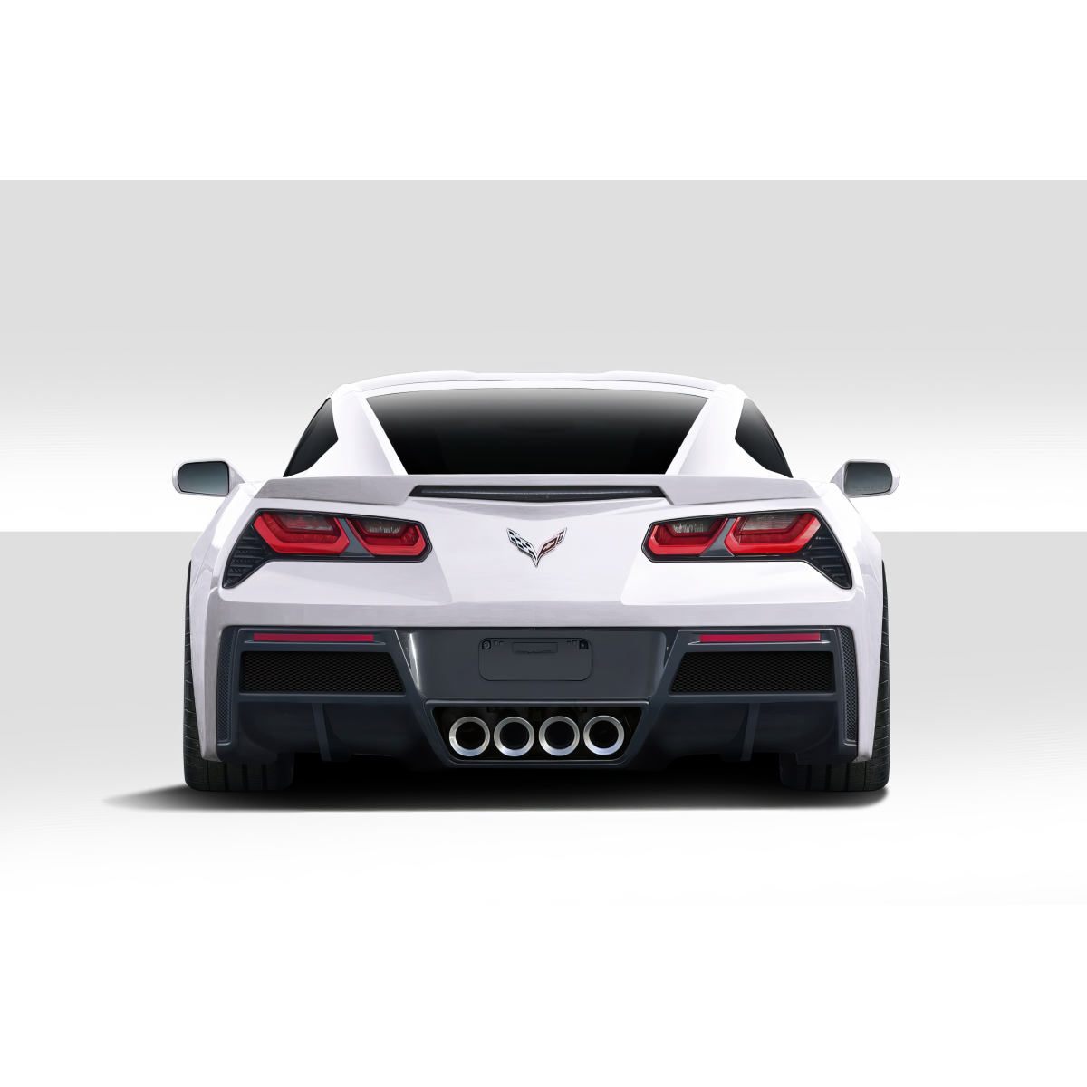 Modify your Chevrolet Corvette 2014 with our Exterior/Complete Body Kits - View from the back at a slight upward angle