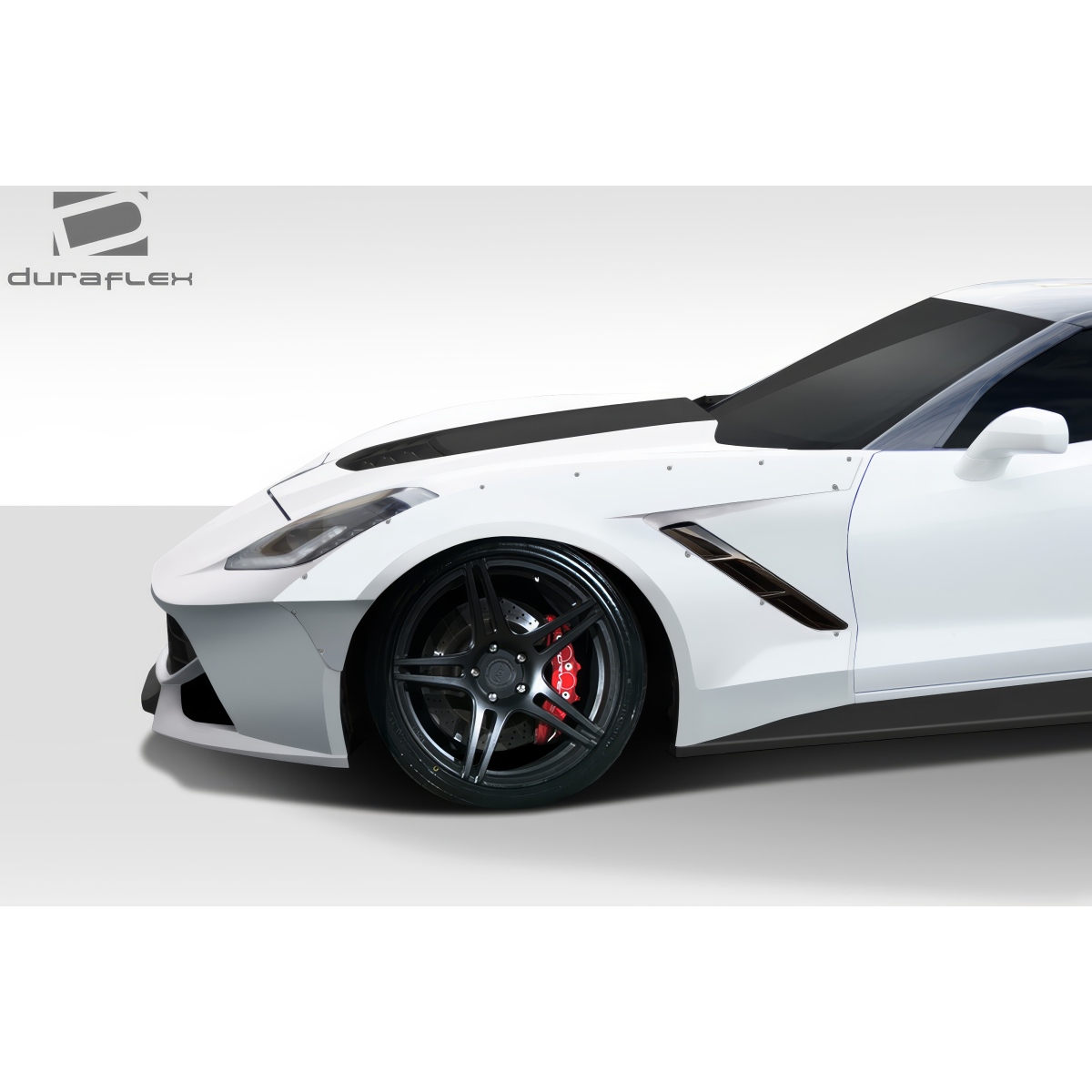 Modify your Chevrolet Corvette 2014 with our Exterior/Complete Body Kits - Angle view of front fender flares on vehicle