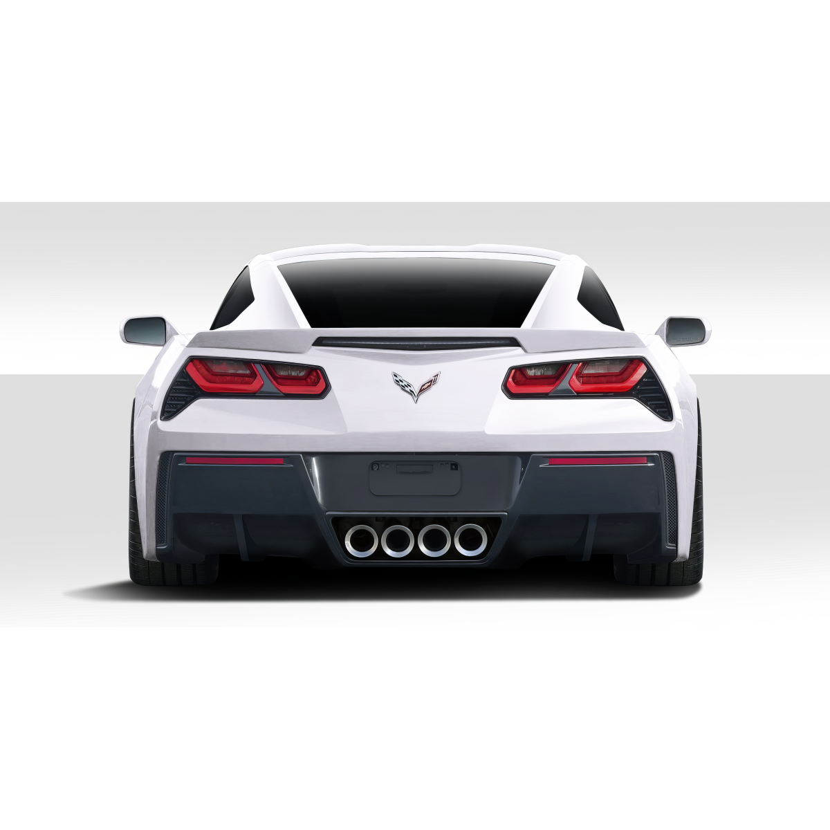 Modify your Chevrolet Corvette 2014 with our Exterior/Complete Body Kits - Rear view of the vehicle from a straight angle