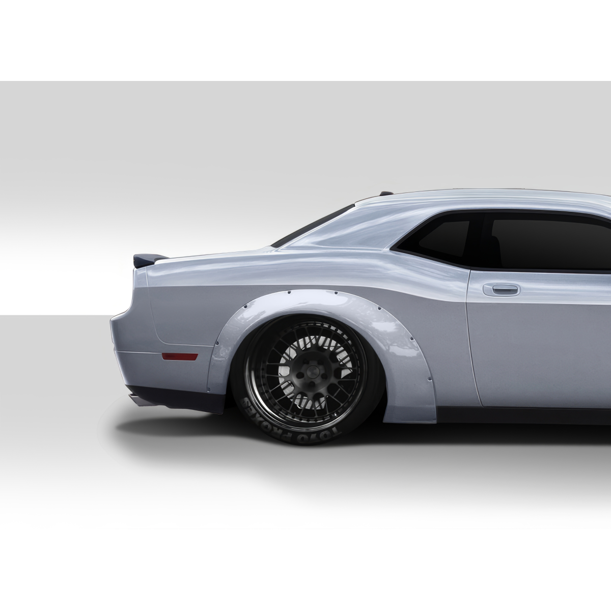 Modify your Dodge Challenger 2008 with our Exterior/Fenders - Side angle view of a modified vehicle