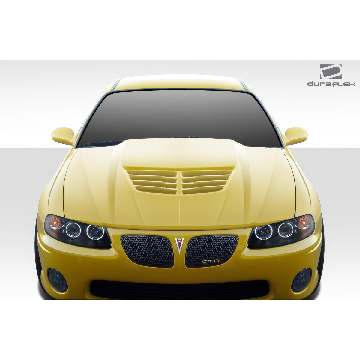 Modify your Pontiac GTO 2004 with our Exterior/Hoods - Front view of a Pontiac GTO with hood design