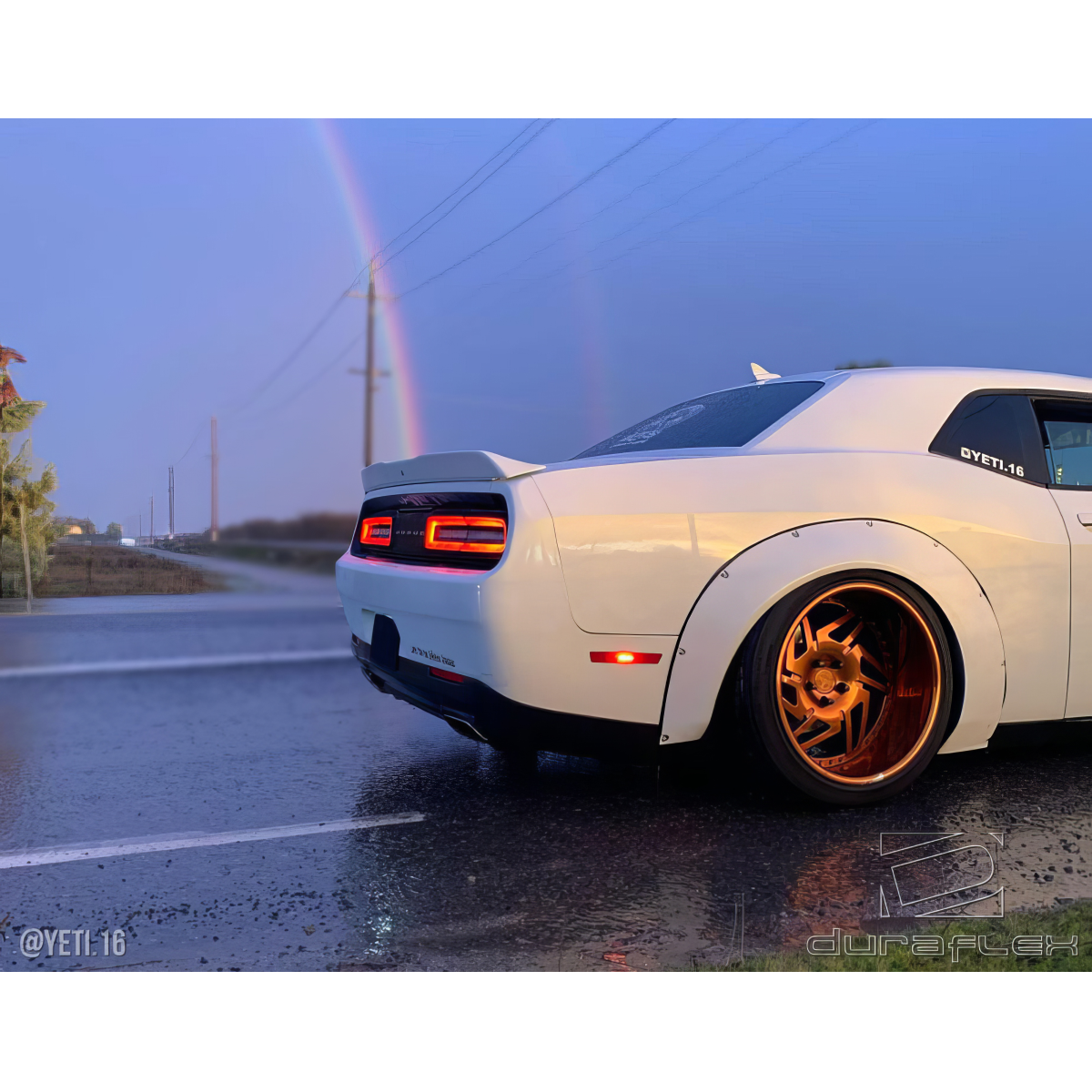 Modify your Dodge Challenger 2008 with our Exterior/Complete Body Kits - Rear angle view of modified Dodge Challenger