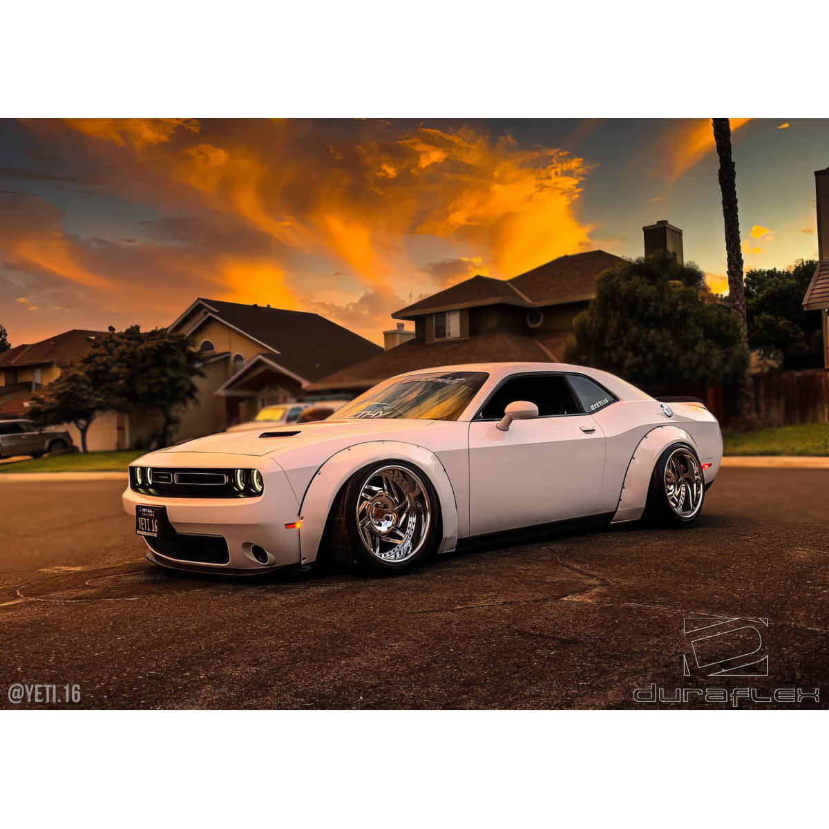 Modify your Dodge Challenger 2008 with our Exterior/Complete Body Kits - The image shows a low angle view of the car