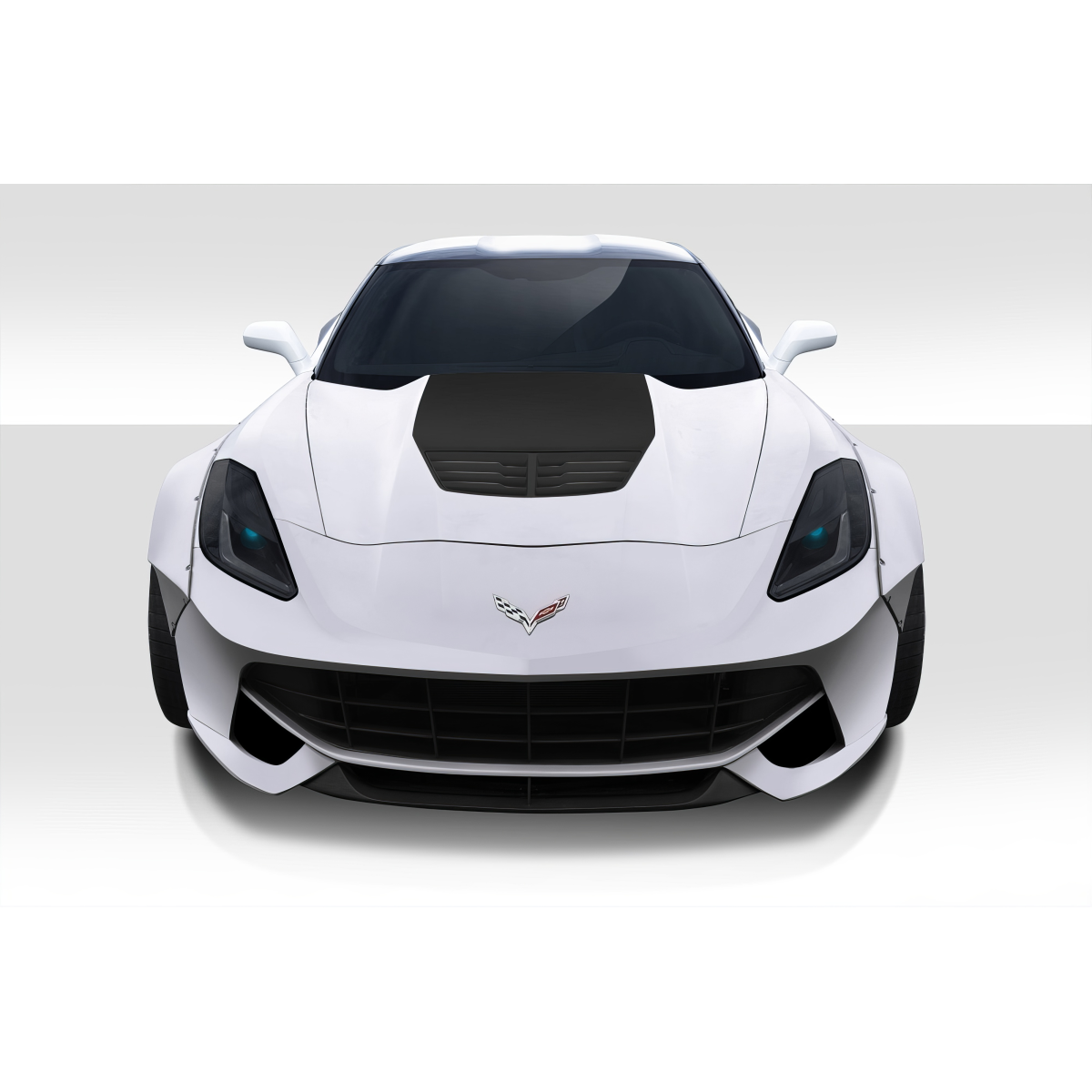 Modify your Chevrolet Corvette 2014 with our Exterior/Complete Body Kits - Front view of the vehicle from a low angle