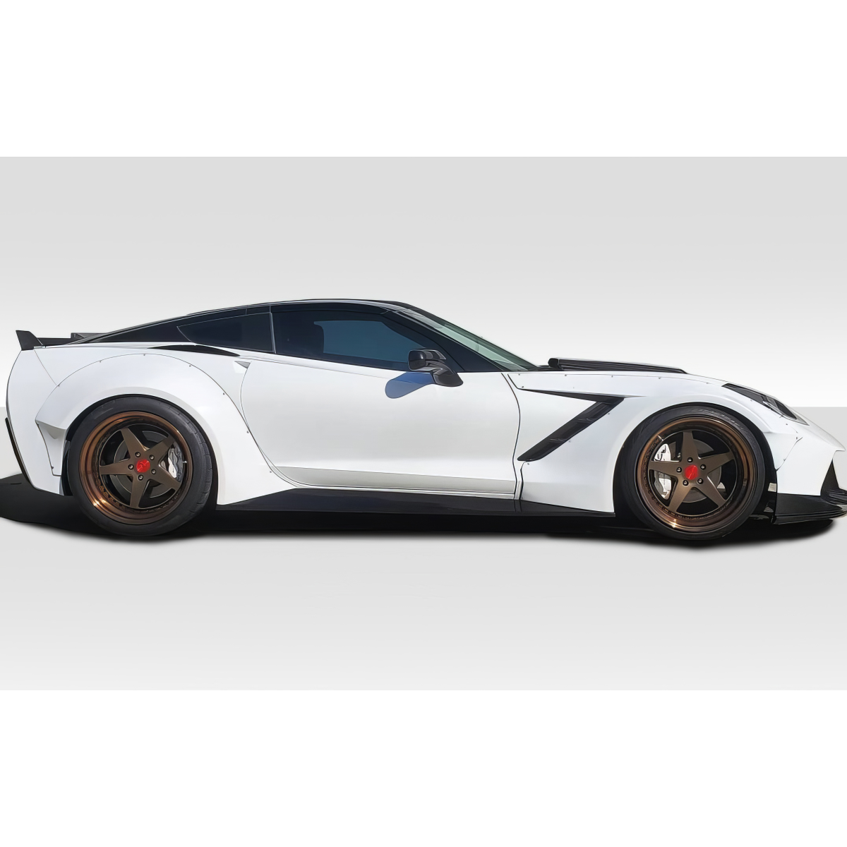 Modify your Chevrolet Corvette 2014 with our Exterior/Complete Body Kits - Side view of the car at a slight angle