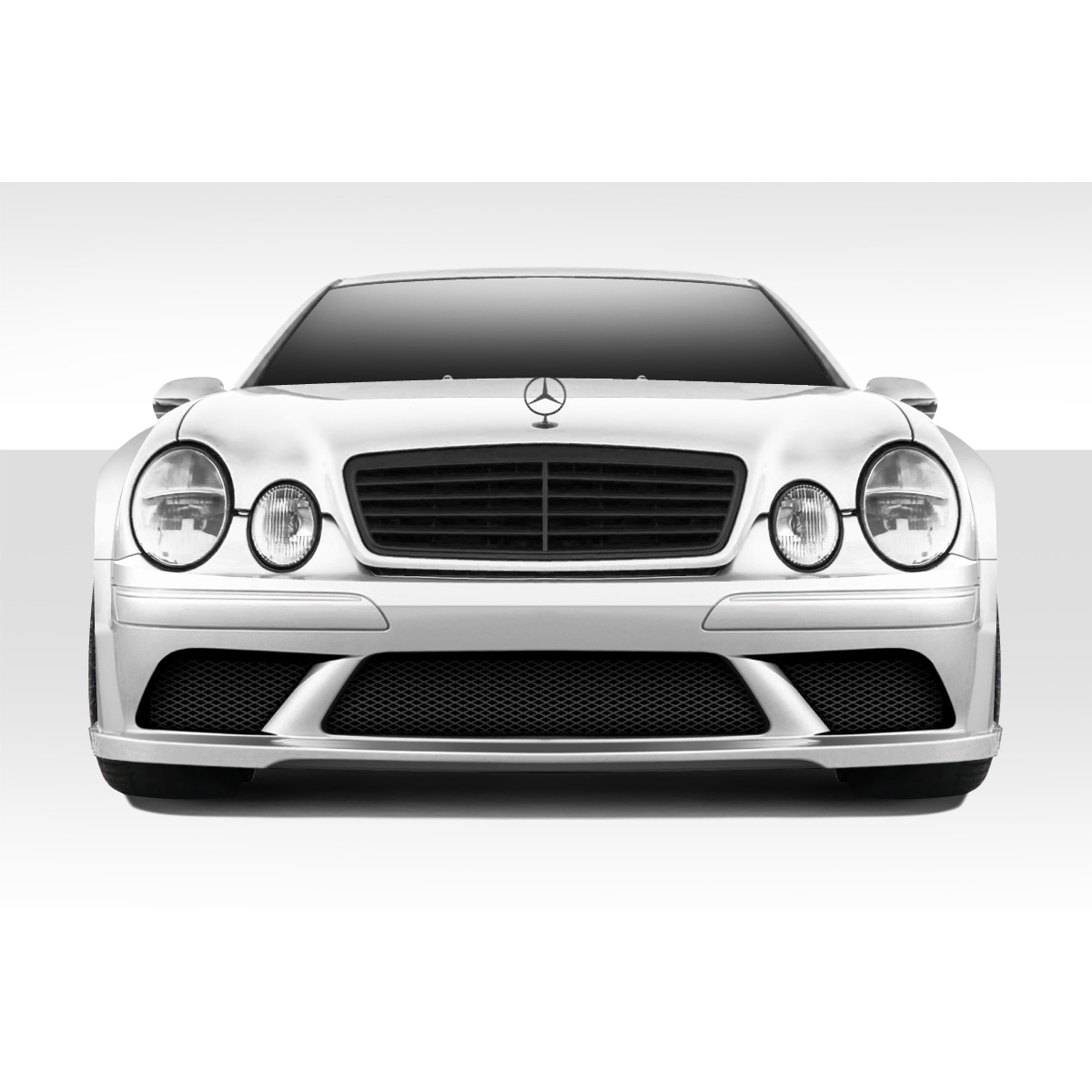 Modify your Mercedes-Benz CLK-Class 1998 with our Exterior/Front Bumpers or Lips - Front view of vehicle showcasing front bumper