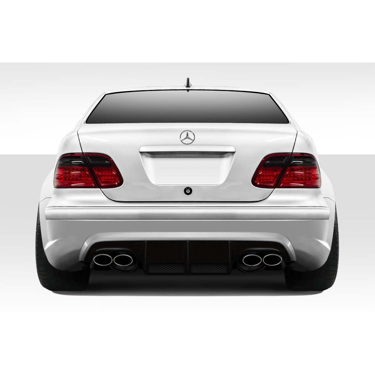 Modify your Mercedes-Benz CLK-Class 1998 with our Exterior/Complete Body Kits - Rear view of vehicle from a straight angle