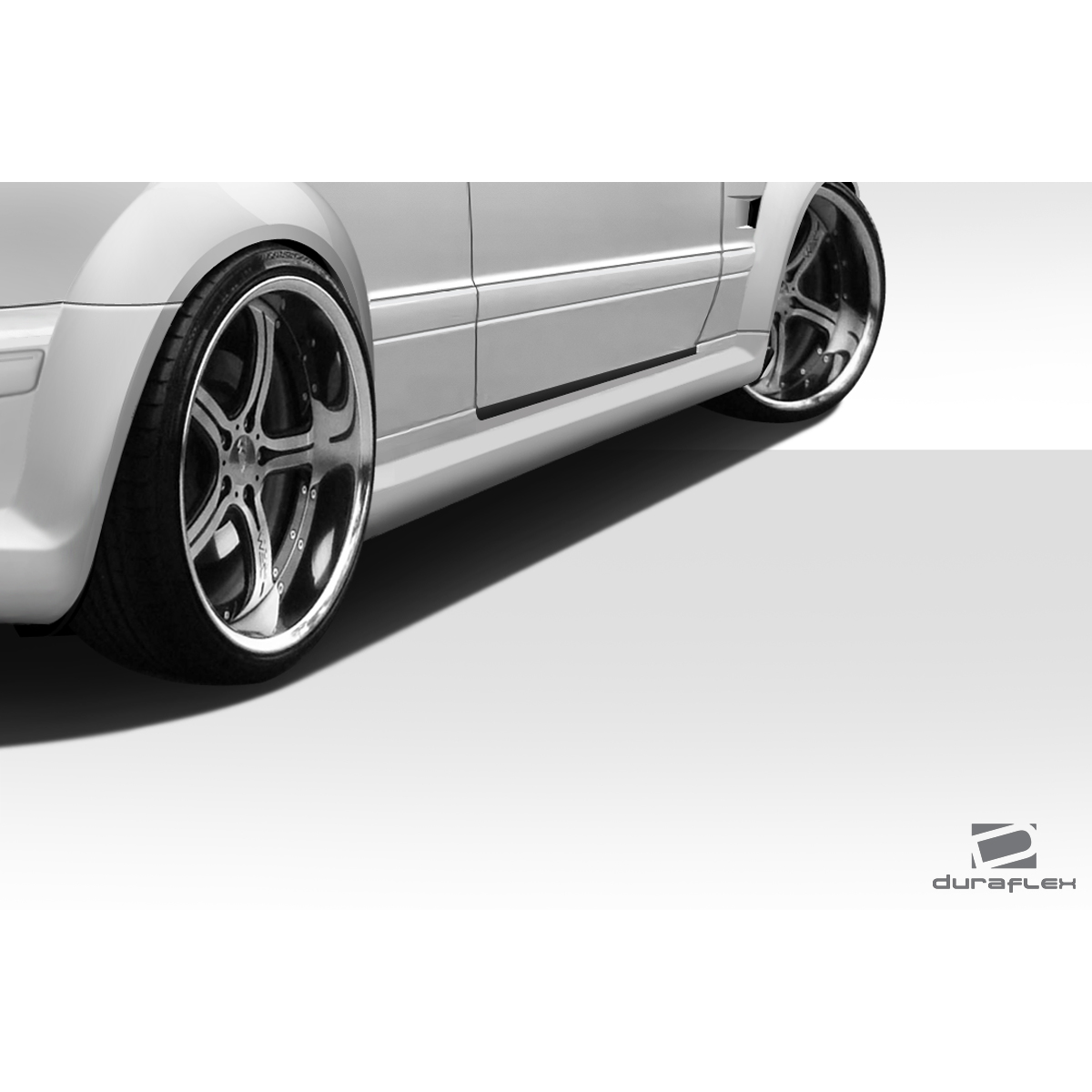 Modify your Mercedes-Benz CLK-Class 1998 with our Exterior/Side Skirts - Angle shows the side skirt from a low viewpoint