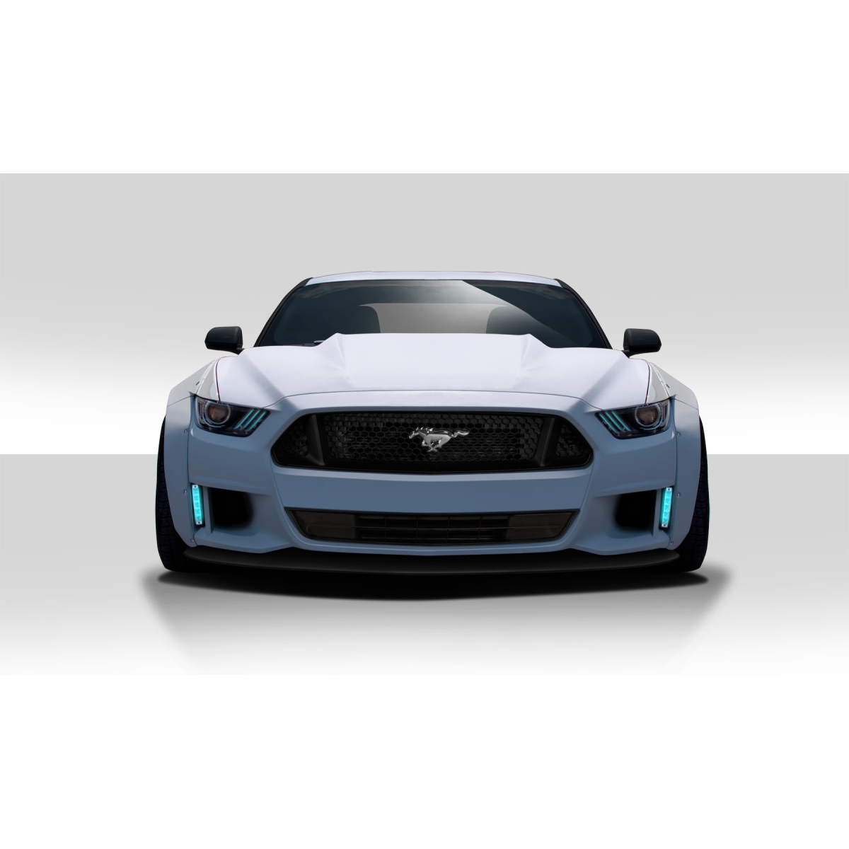 Modify your Ford Mustang 2015 with our Exterior/Front Bumpers or Lips - Front view of vehicle at a straight angle