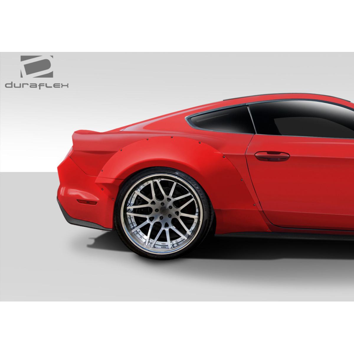 Modify your Ford Mustang 2015 with our Exterior/Fenders - Image shows fender flares from rear angle