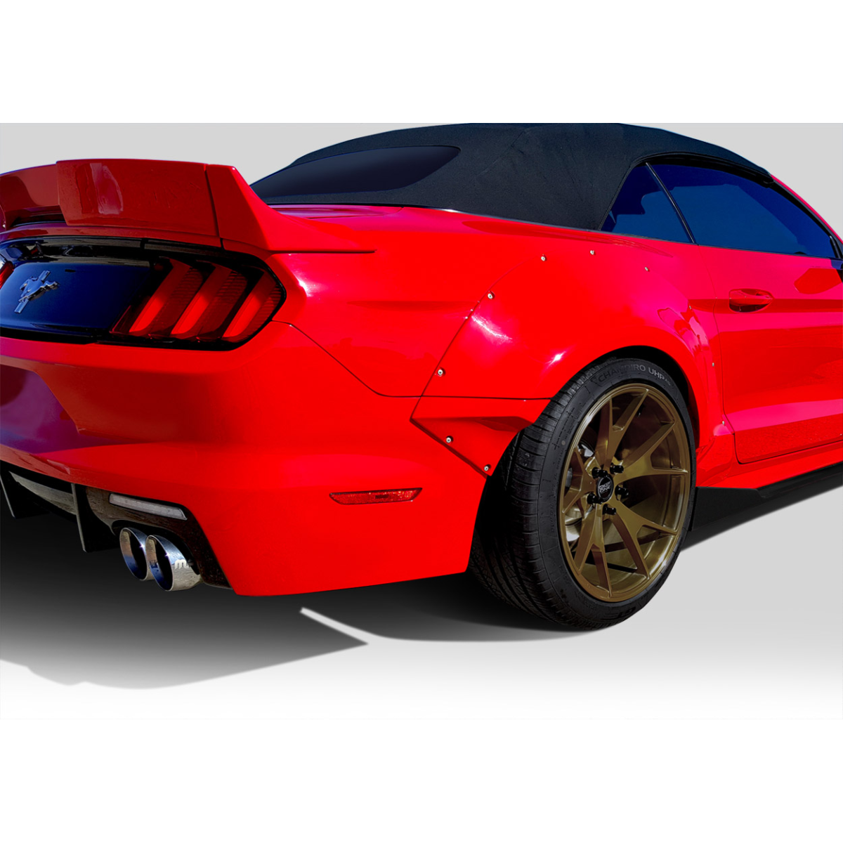 Modify your Ford Mustang 2015 with our Exterior/Fenders - Rear angle showcasing fender flares on Mustang