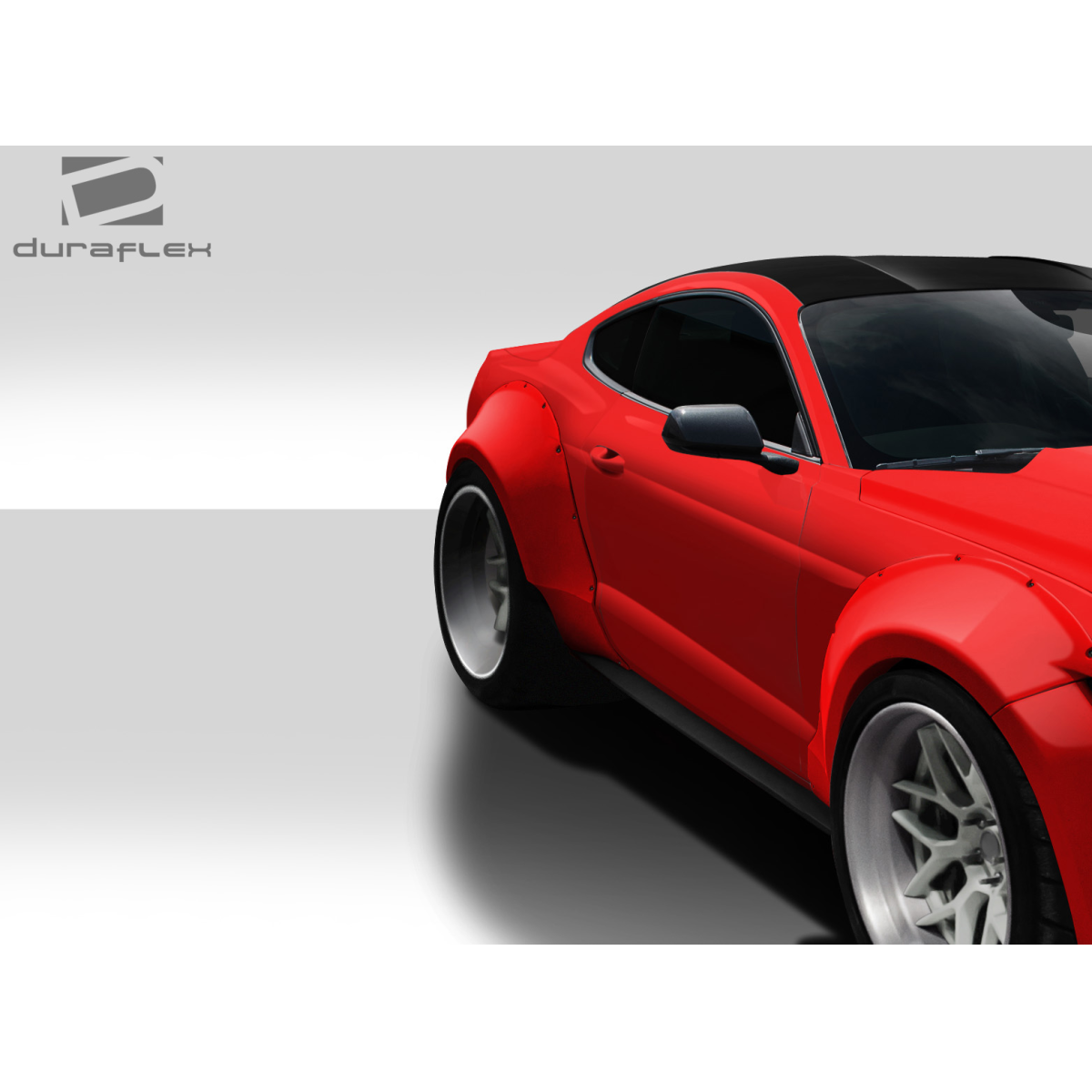 Modify your Ford Mustang 2015 with our Exterior/Fenders - Rear perspective angle showcasing wide body fender