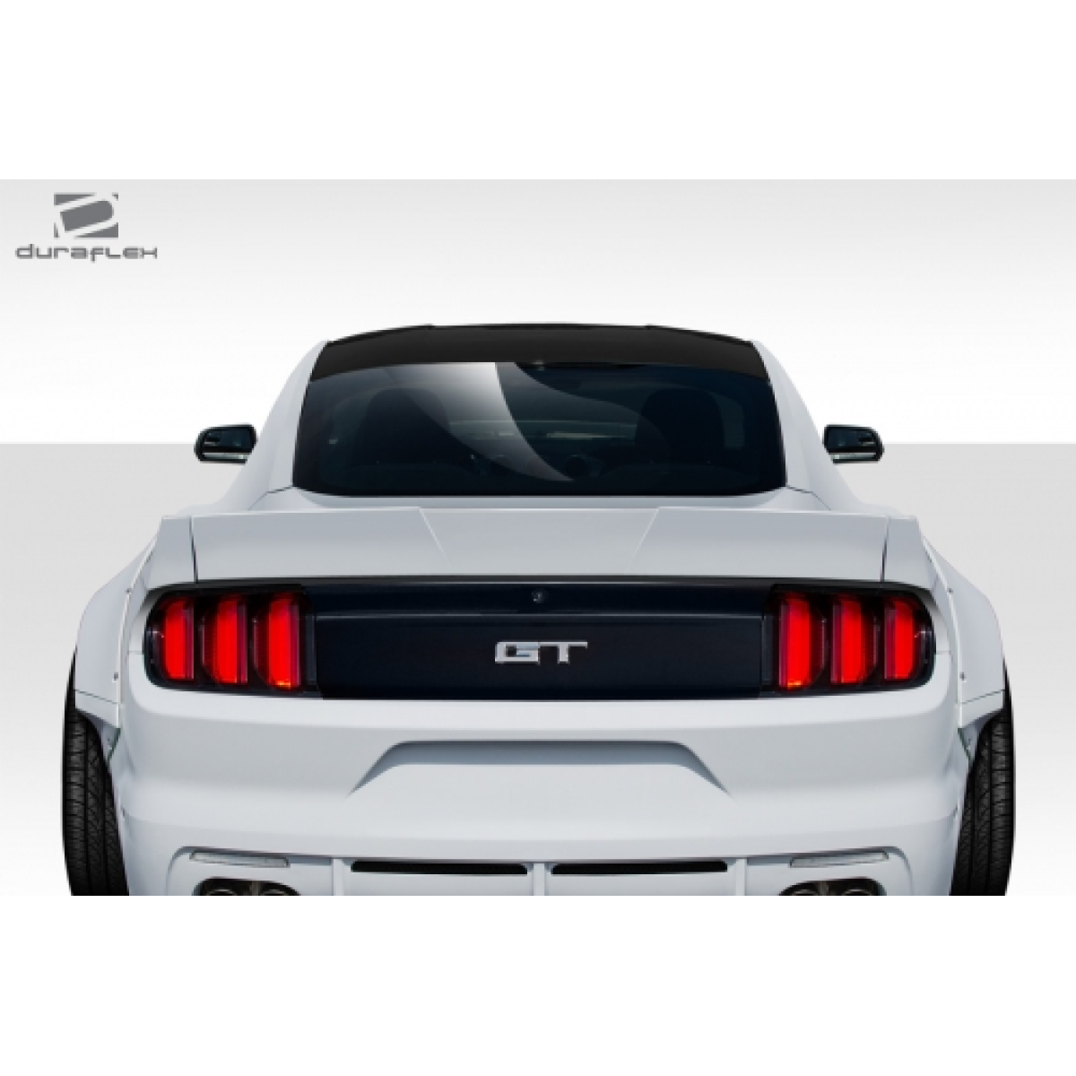 Modify your Ford Mustang 2015 with our Exterior/Wings - Rear view of the vehicle from slightly above