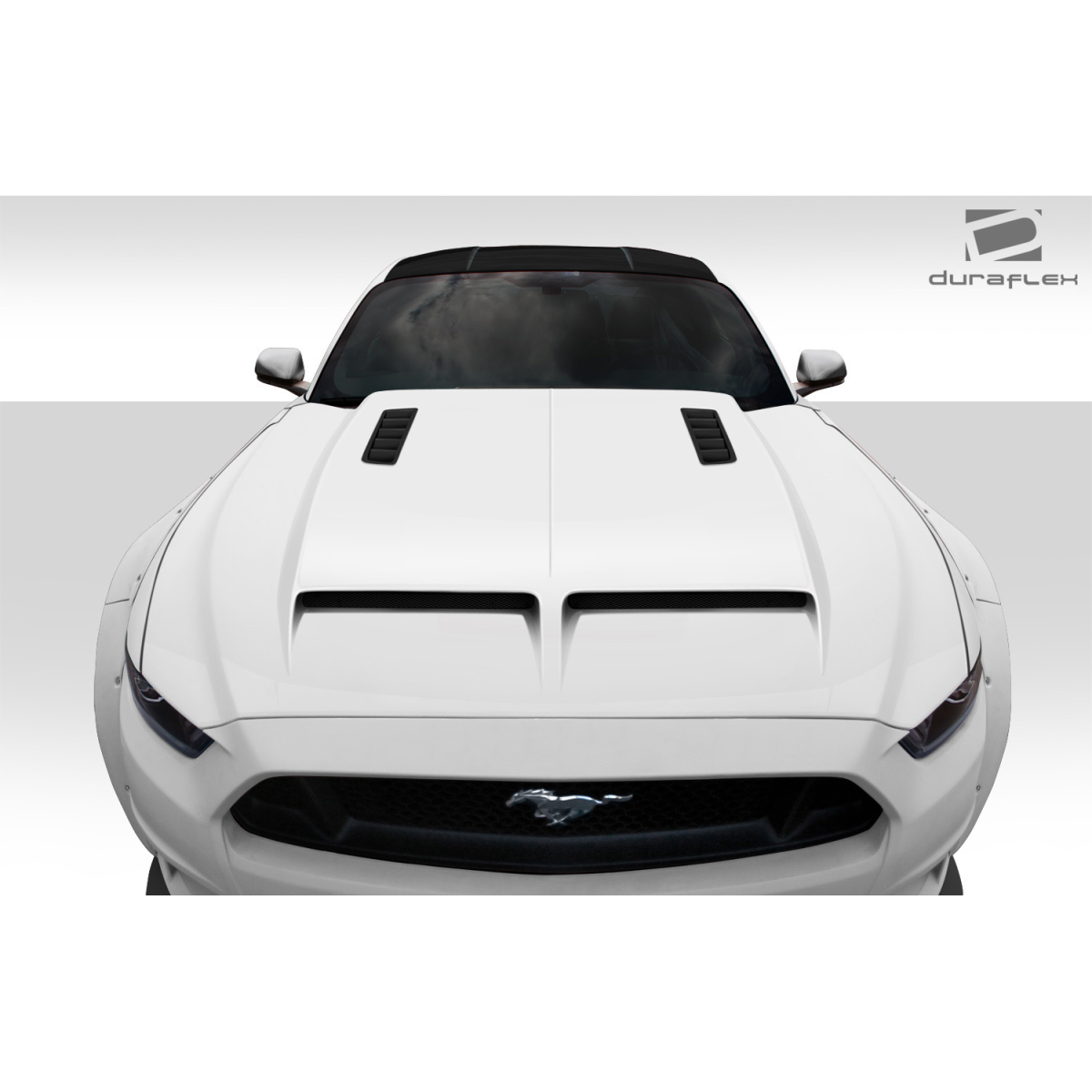 Modify your Ford Mustang 2015 with our Exterior/Hoods - Front view of the hood from above