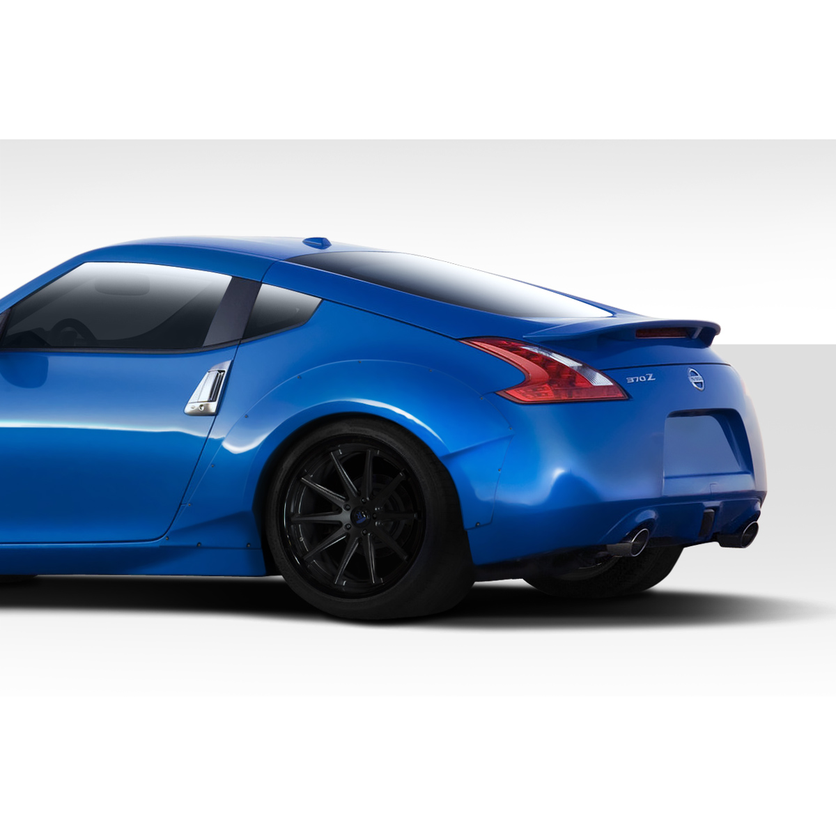 Modify your Nissan 370Z 2009 with our Exterior/Fenders - Side angle view of the Nissan 370Z rear fender