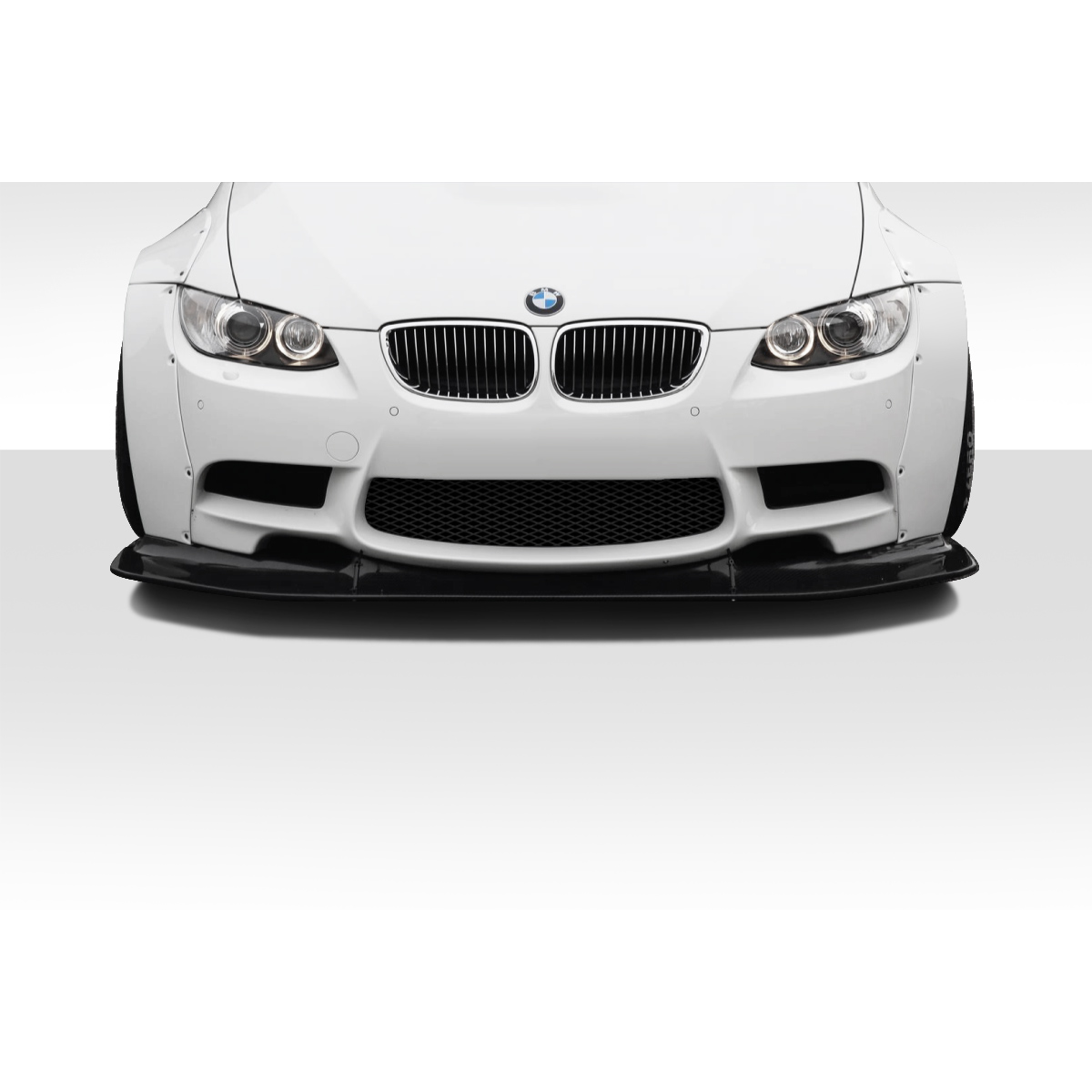 Modify your BMW M3 2008 with our Exterior/Front Bumpers or Lips - Front view of the car at a low angle