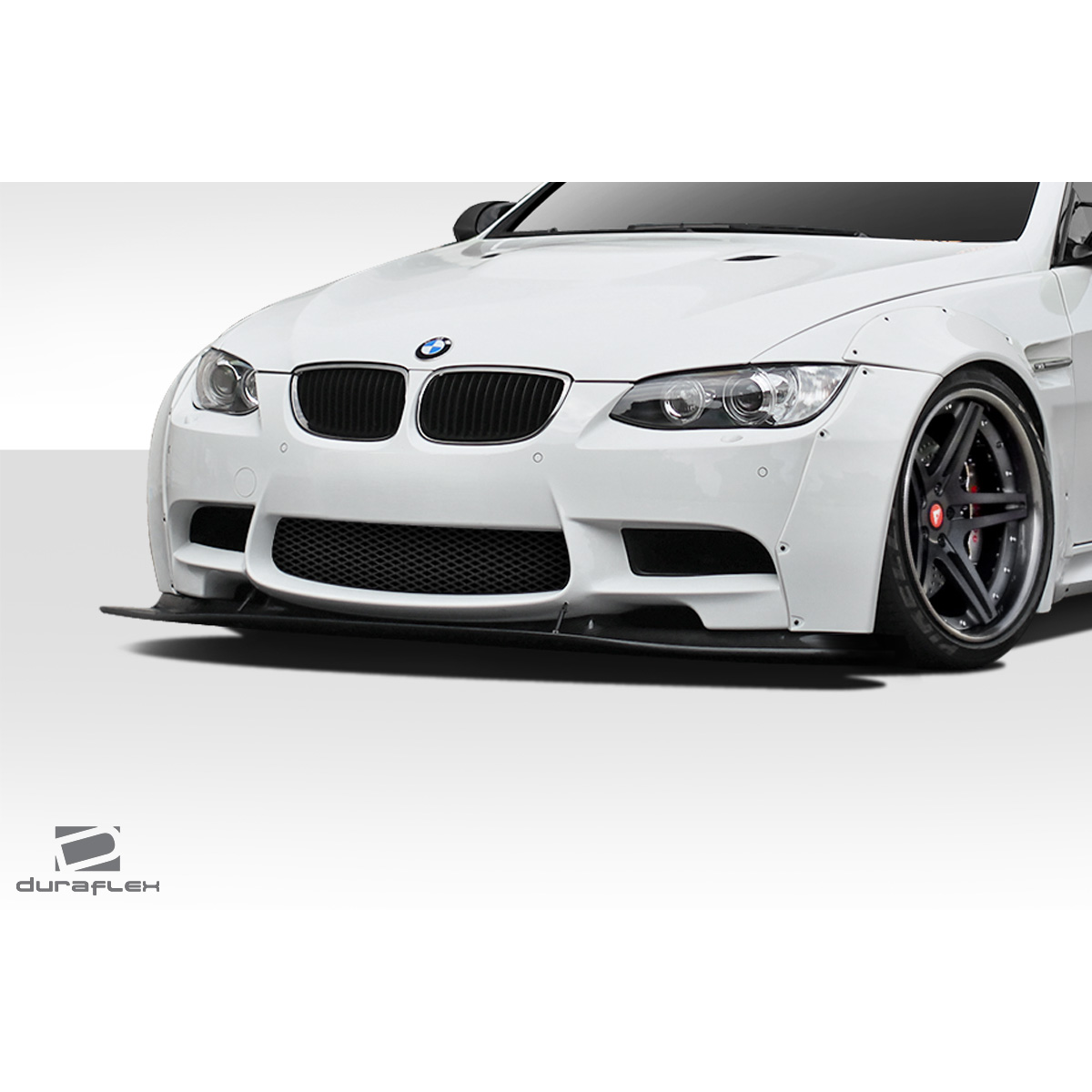 Modify your BMW M3 2008 with our Exterior/Front Bumpers or Lips - Frontal angle showcasing a BMW M3 front lip