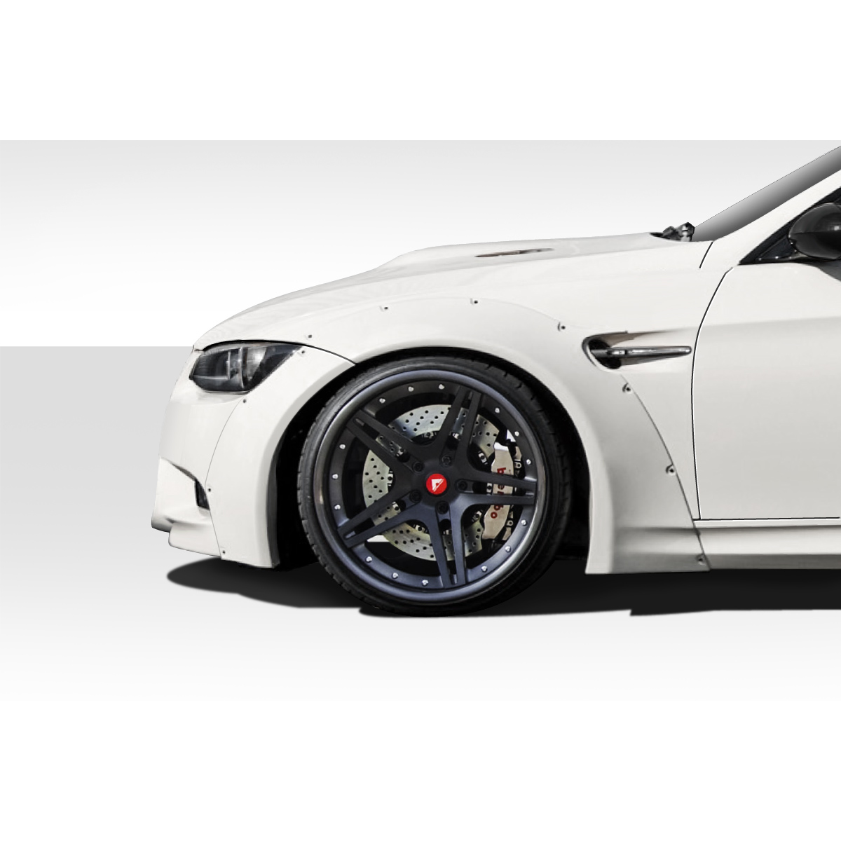 Modify your BMW 4-Series 2008 with our Exterior/Fenders - Side angle view of fender flare on BMW