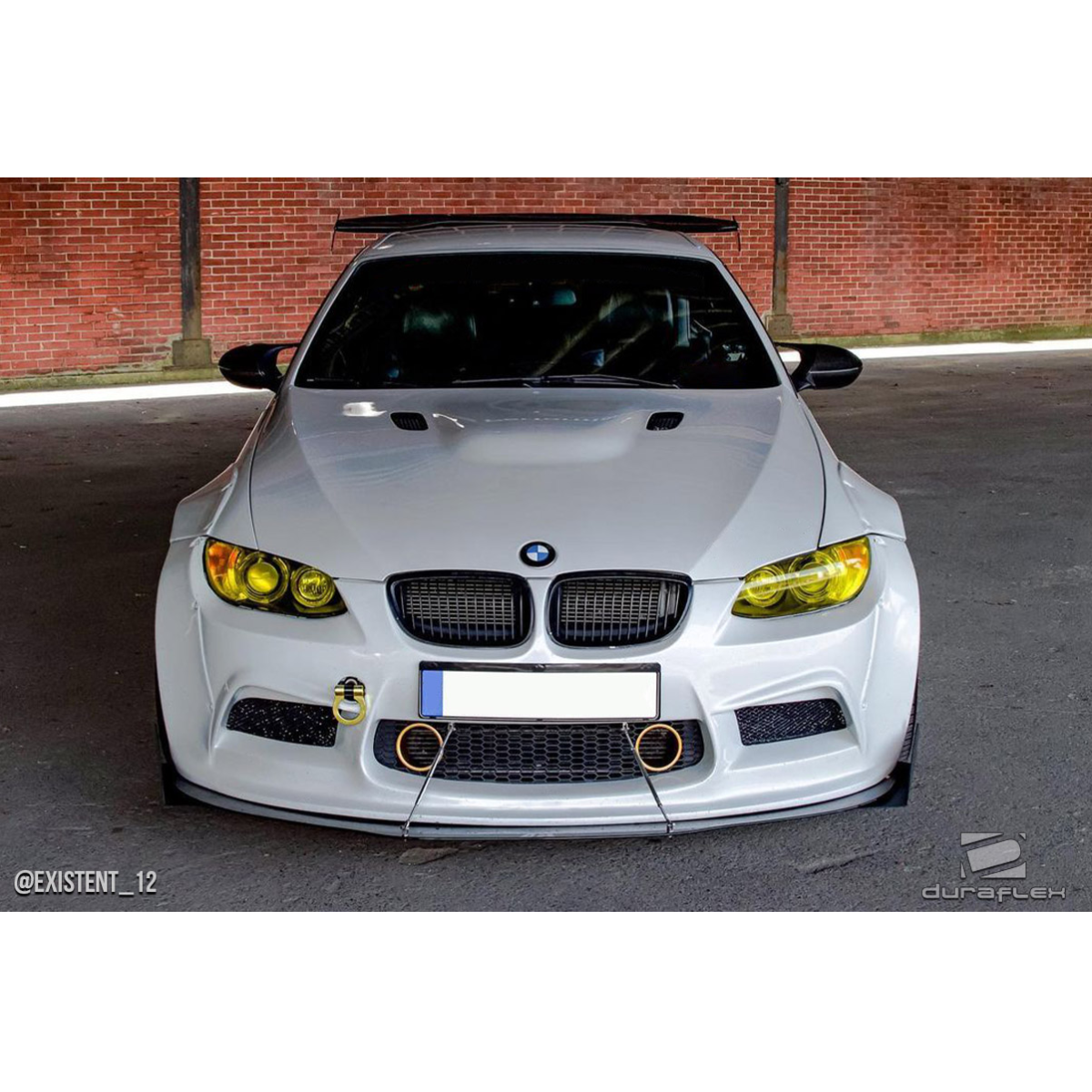 Modify your BMW M3 2008 with our Exterior/Complete Body Kits - Front angle view of BMW M3 E92 with body kit