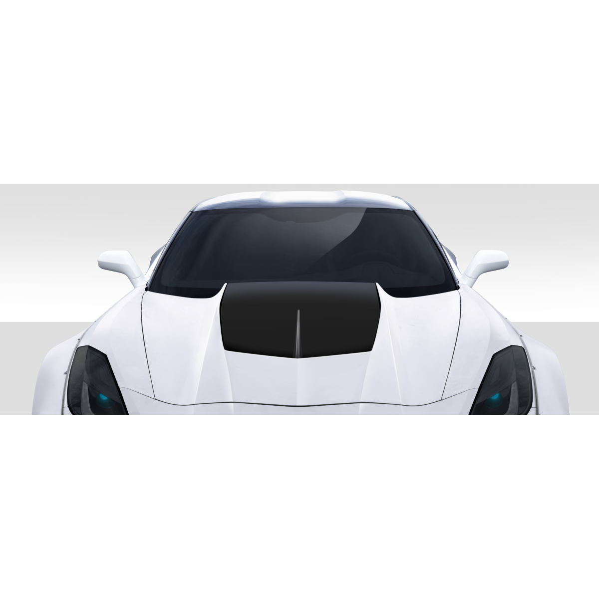 Modify your Chevrolet Corvette 2014 with our Exterior/Hoods - Front view of Chevrolet Corvette C7 hood