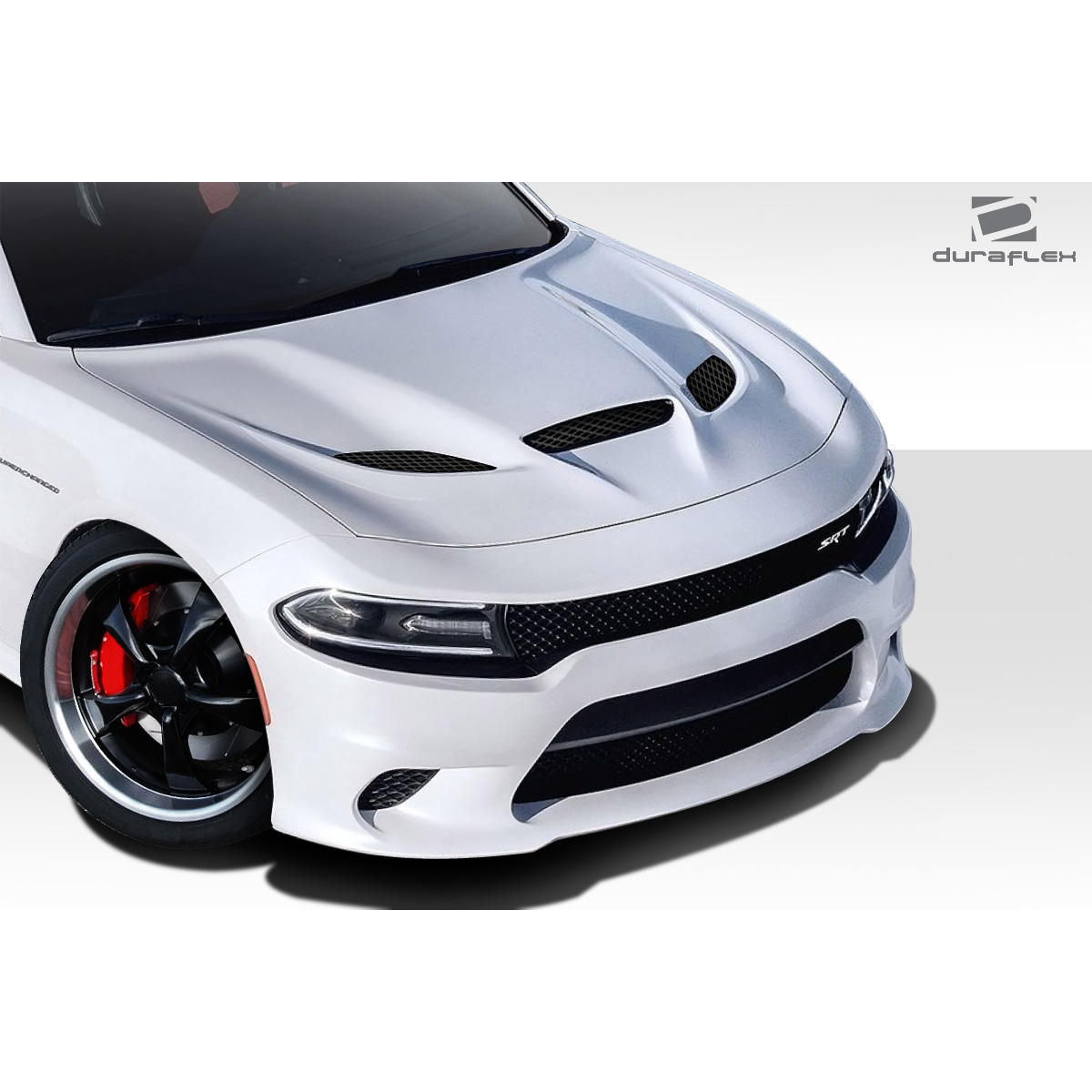 Modify your Dodge Charger 2015 with our Exterior/Hoods - Front top angle of car hood with vents