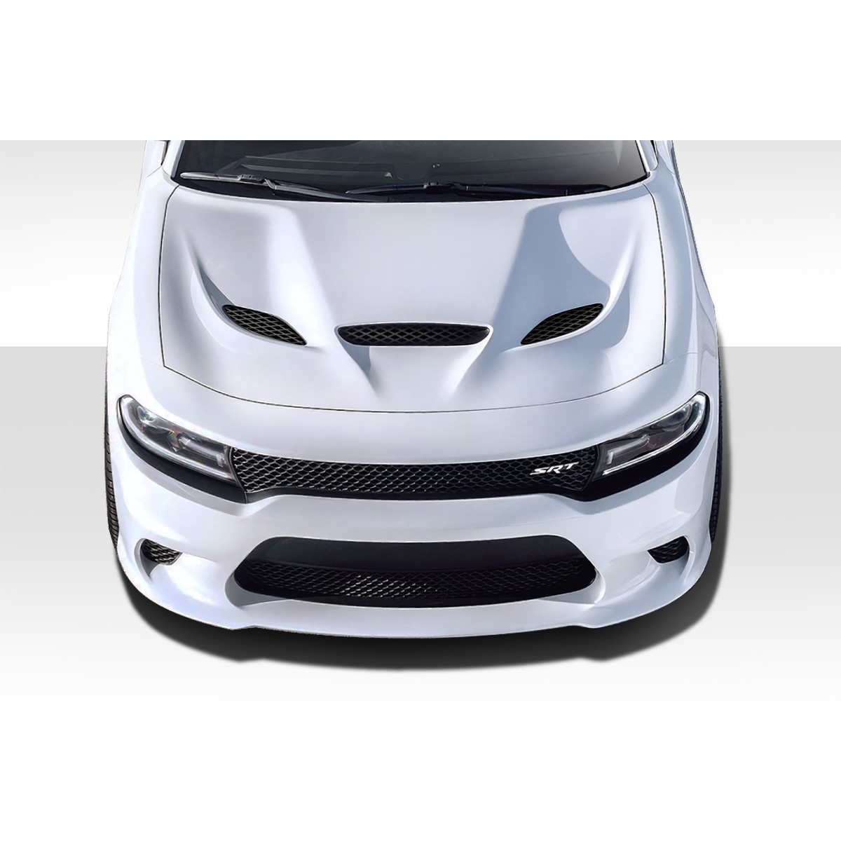 Modify your Dodge Charger 2015 with our Exterior/Hoods - Top down view of hood at a slight angle