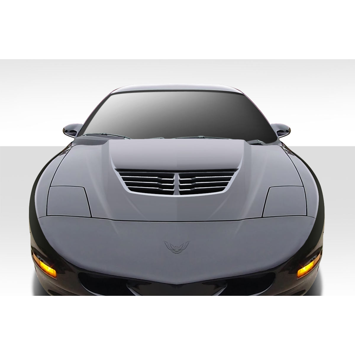 Modify your Pontiac Firebird 1993 with our Exterior/Hoods - Front view of the Pontiac Firebird hood