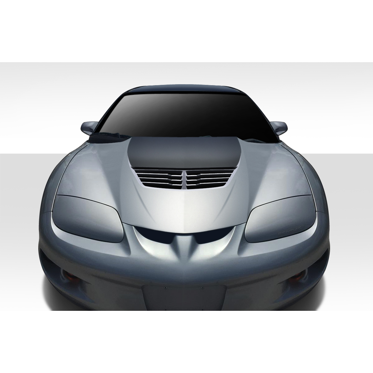 Modify your Pontiac Firebird 1998 with our Exterior/Hoods - Front view of Pontiac Firebird hoods at eye level