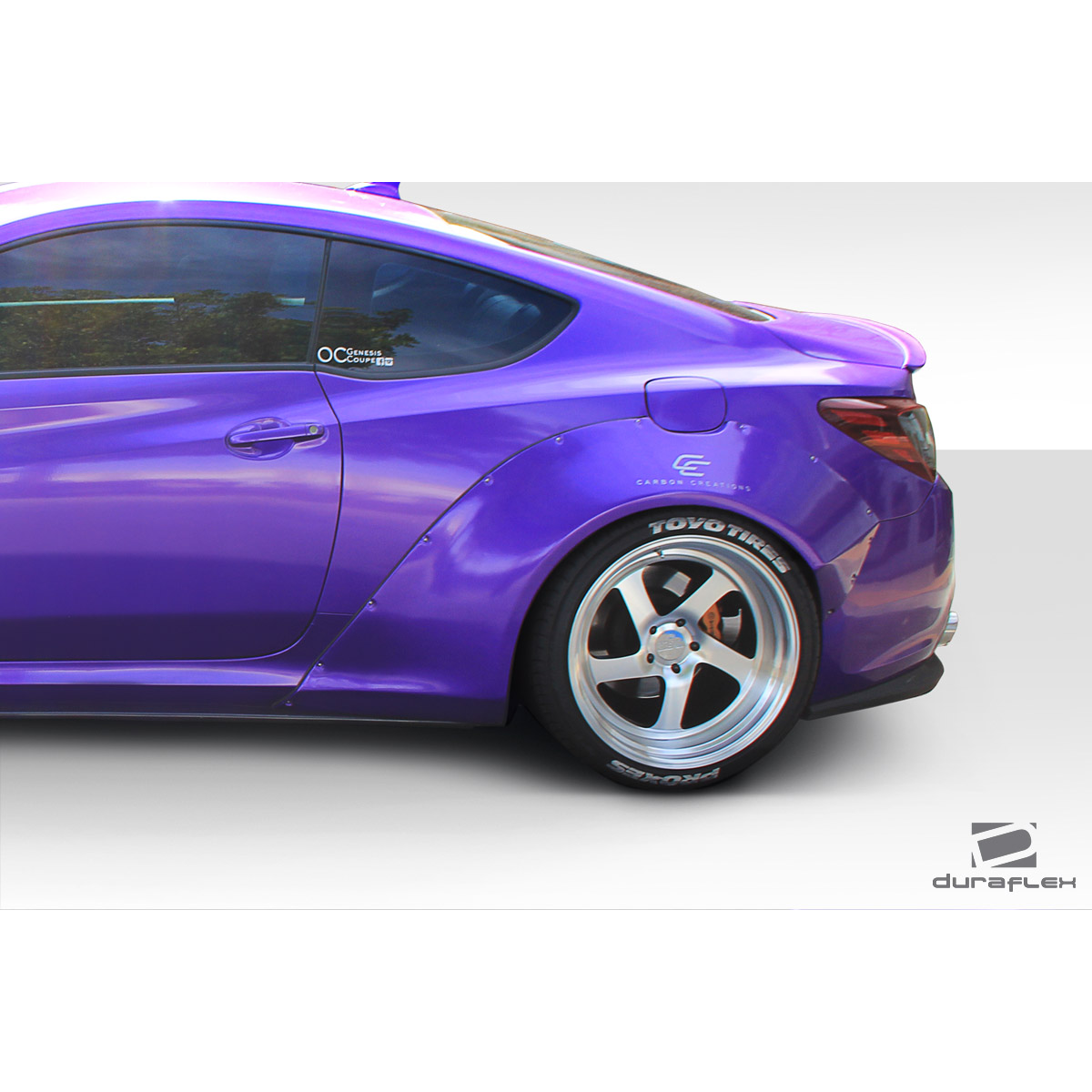 Modify your Genesis G70 2010 with our Exterior/Fenders - Side angle view of rear fender flare