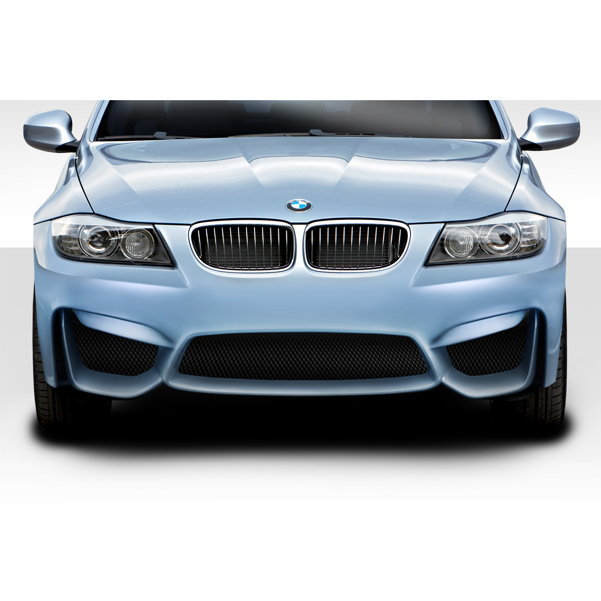 Modify your BMW 3-Series 2009 with our Exterior/Front Bumpers or Lips - Front view of vehicle at a straight angle