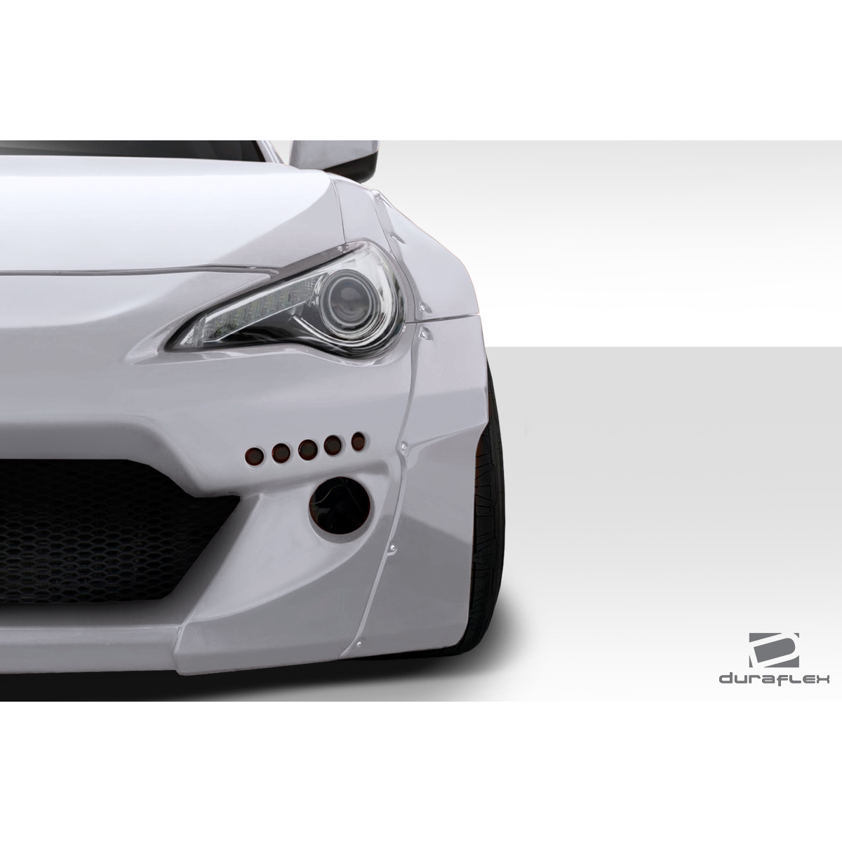 Modify your Subaru BRZ 2013 with our Exterior/Fenders - Front angled view of fender flares on vehicle