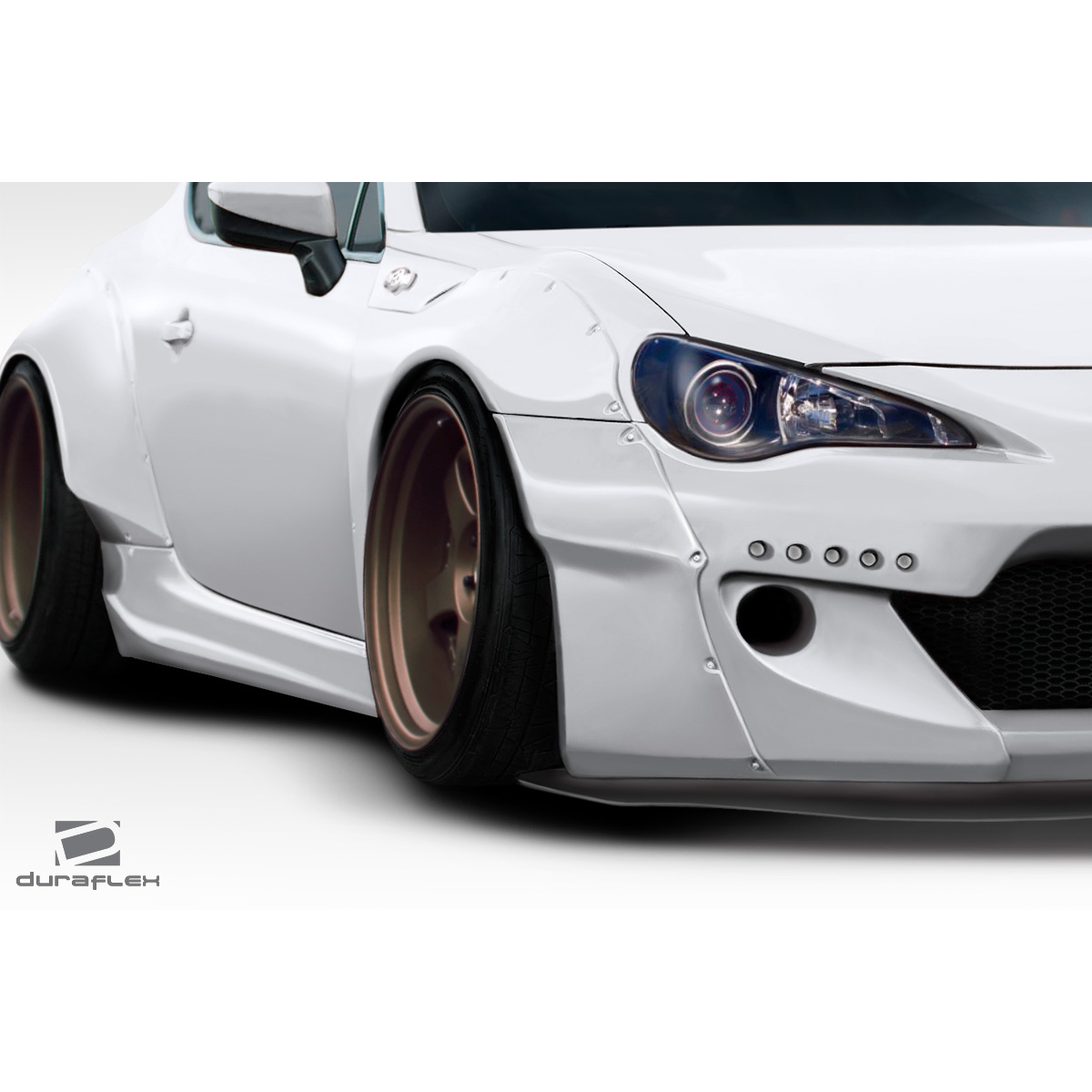 Modify your Subaru BRZ 2013 with our Exterior/Fenders - Front left angle view of modified Subaru BRZ