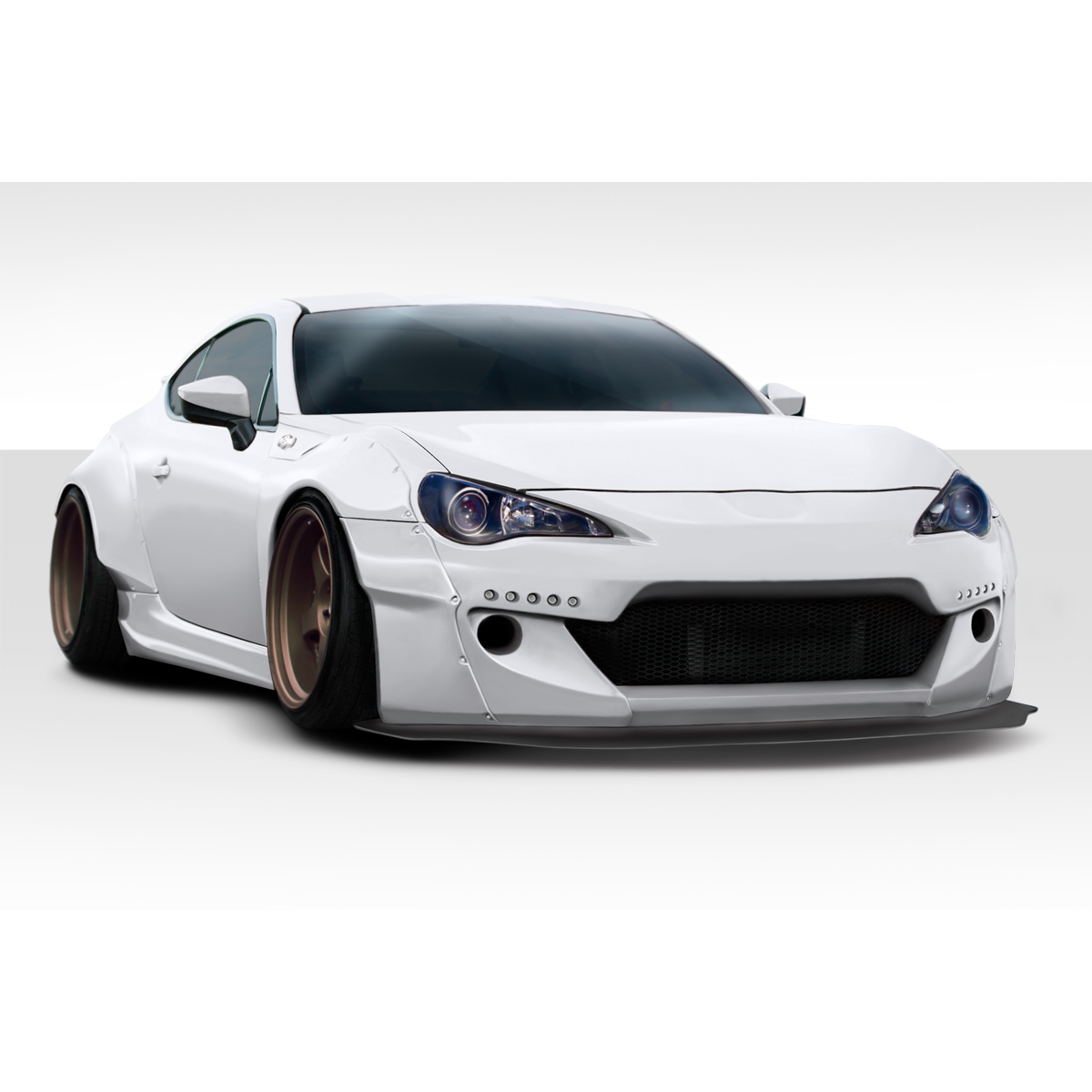 Modify your Subaru BRZ 2013 with our Exterior/Complete Body Kits - Front three quarter angle view of the vehicle