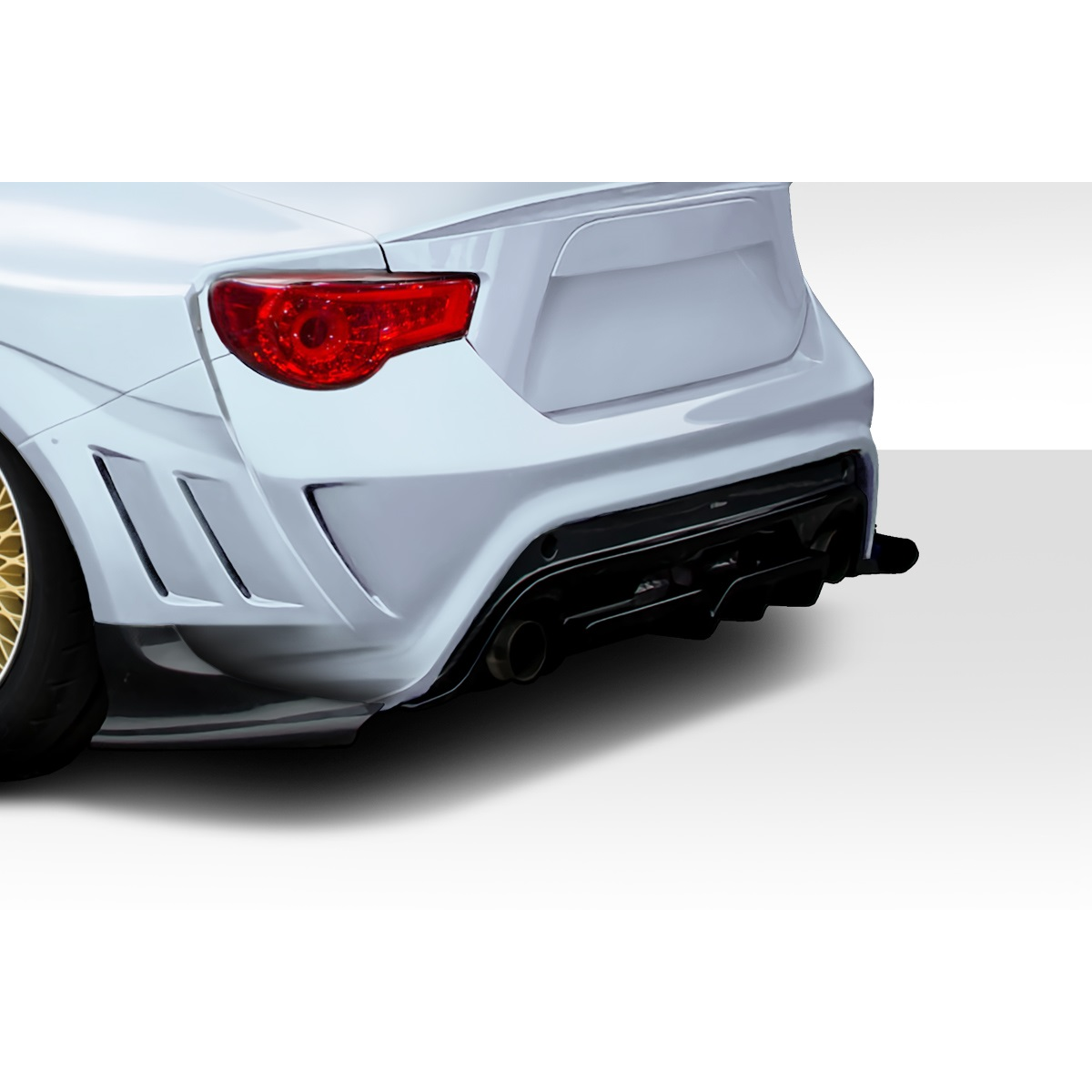 Modify your Scion FR-S 2013 with our Exterior/Rear Bumpers or Lips - Rear angle showing bumper design and details