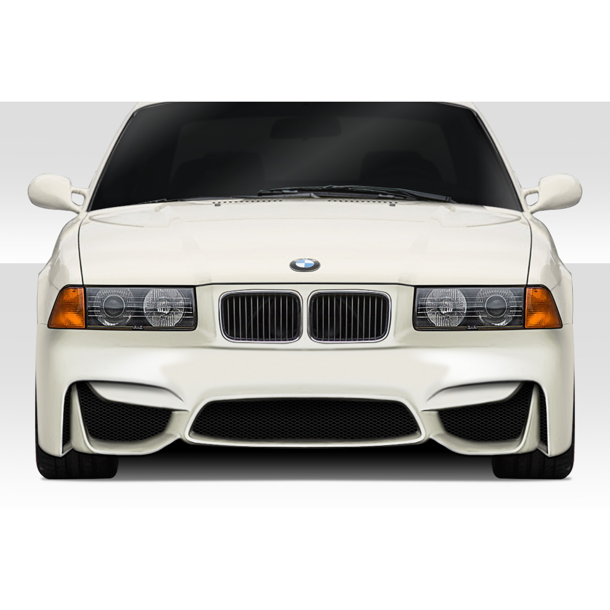 Modify your BMW 3-Series 1992 with our Exterior/Front Bumpers or Lips - Front angle view of the vehicle