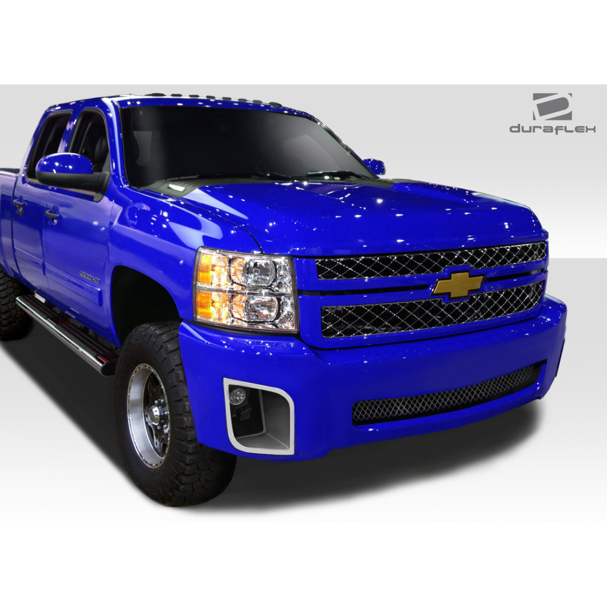 Modify your Chevrolet Silverado 2007 with our Exterior/Front Bumpers - Front angle showing vehicle front bumper design