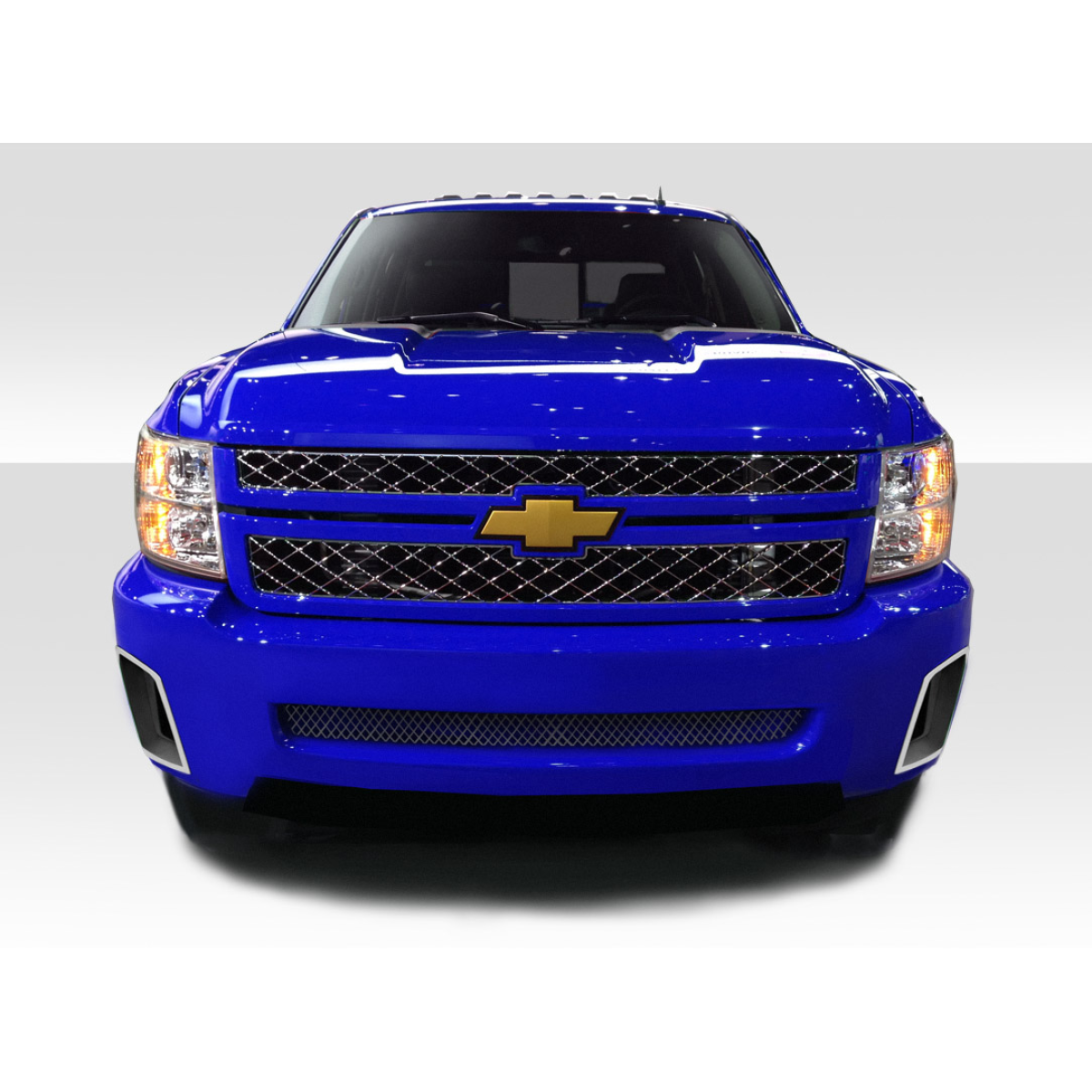 Modify your Chevrolet Silverado 2007 with our Exterior/Front Bumpers - Front view of vehicle