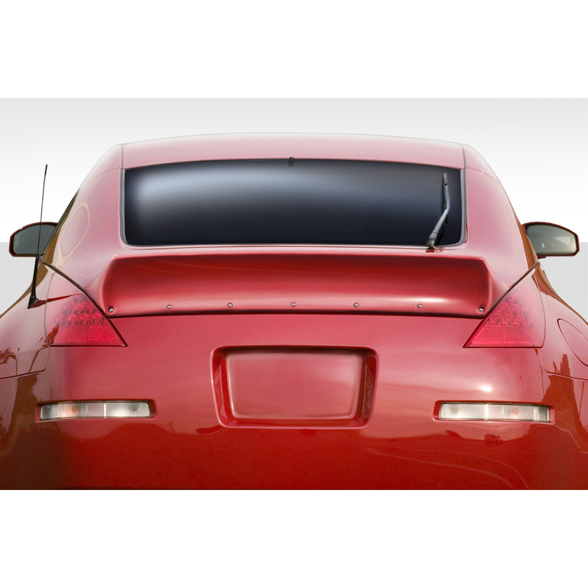 Modify your Nissan 350Z 2003 with our Exterior/Wings - Rear view of vehicle at a straight angle