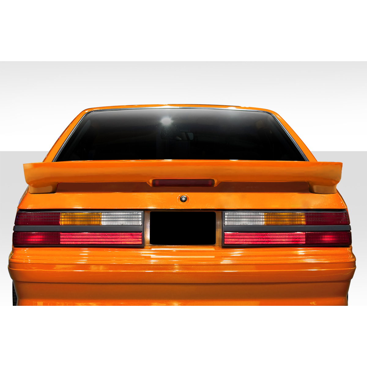 Modify your Ford Mustang 1979 with our Exterior/Wings - Rear view of vehicle showing the spoiler angle